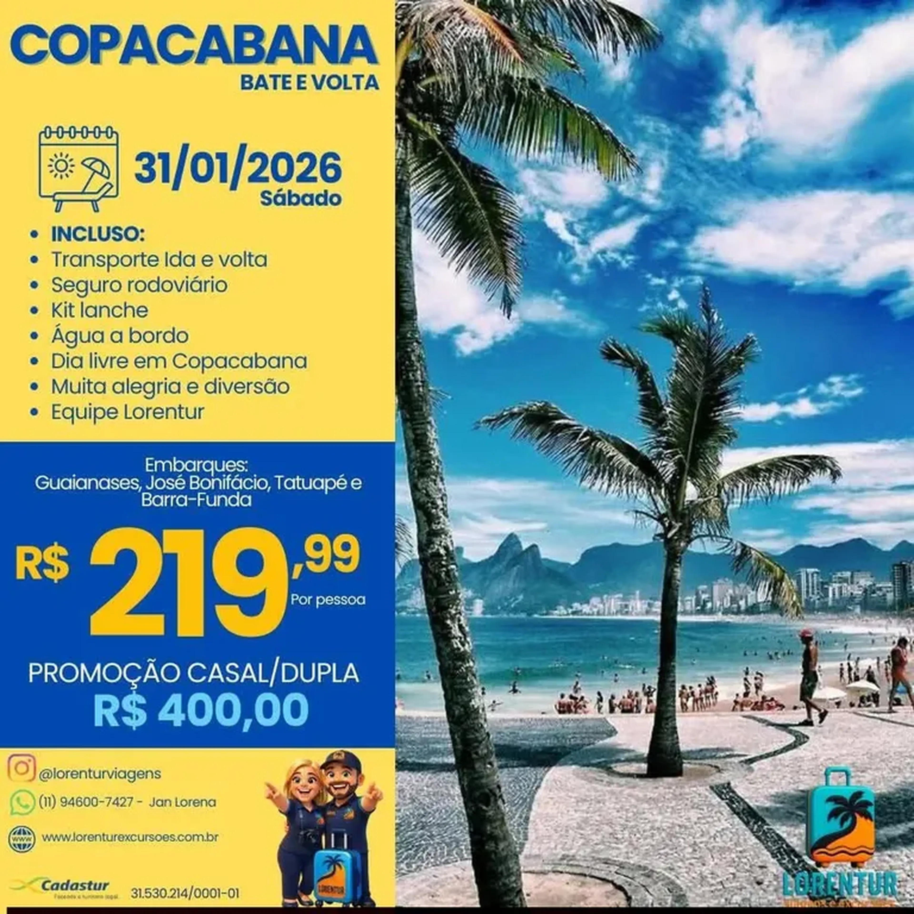 Excursão Copacabana RJ imagem