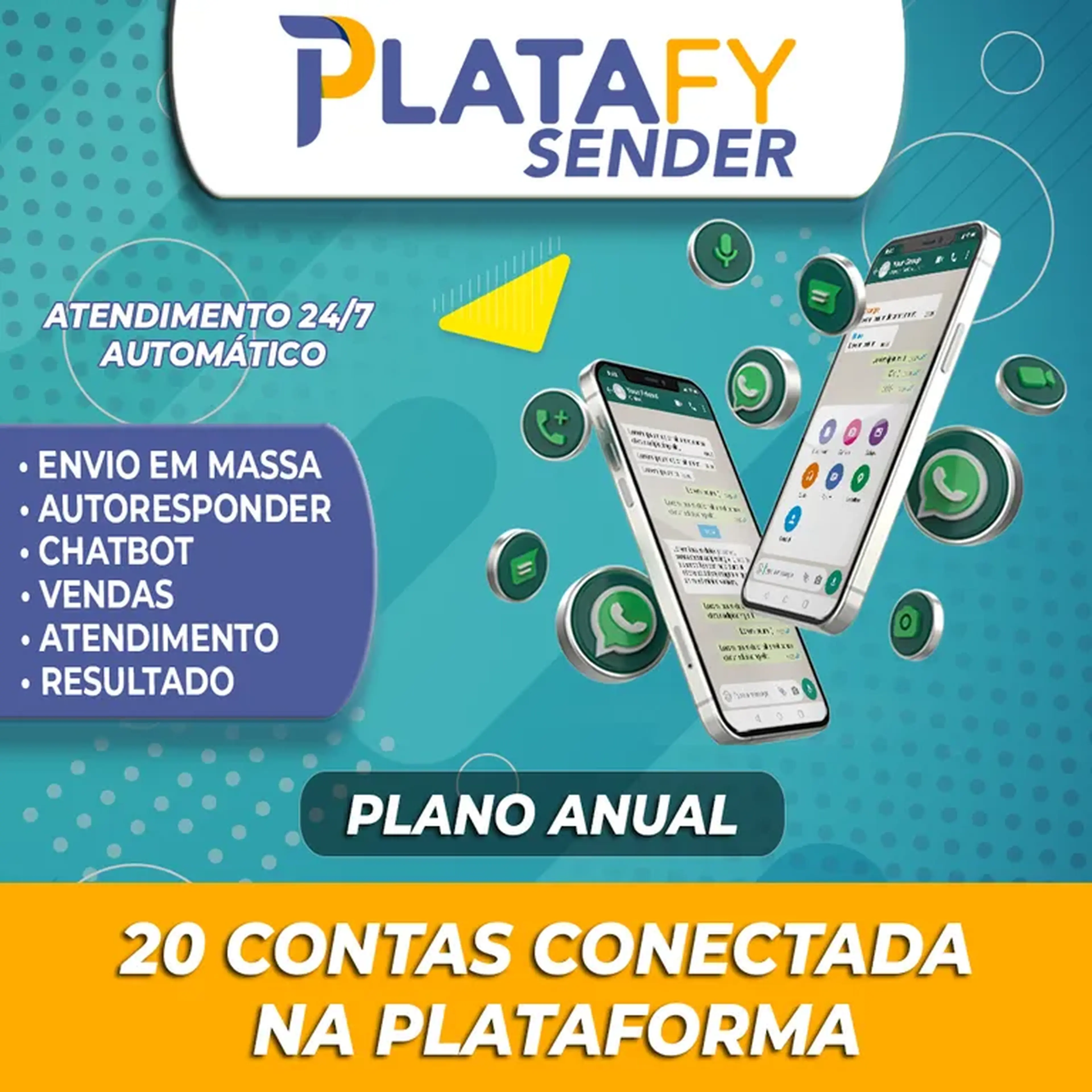 PLATAFY SENDER 20 Contas (Anual) imagem