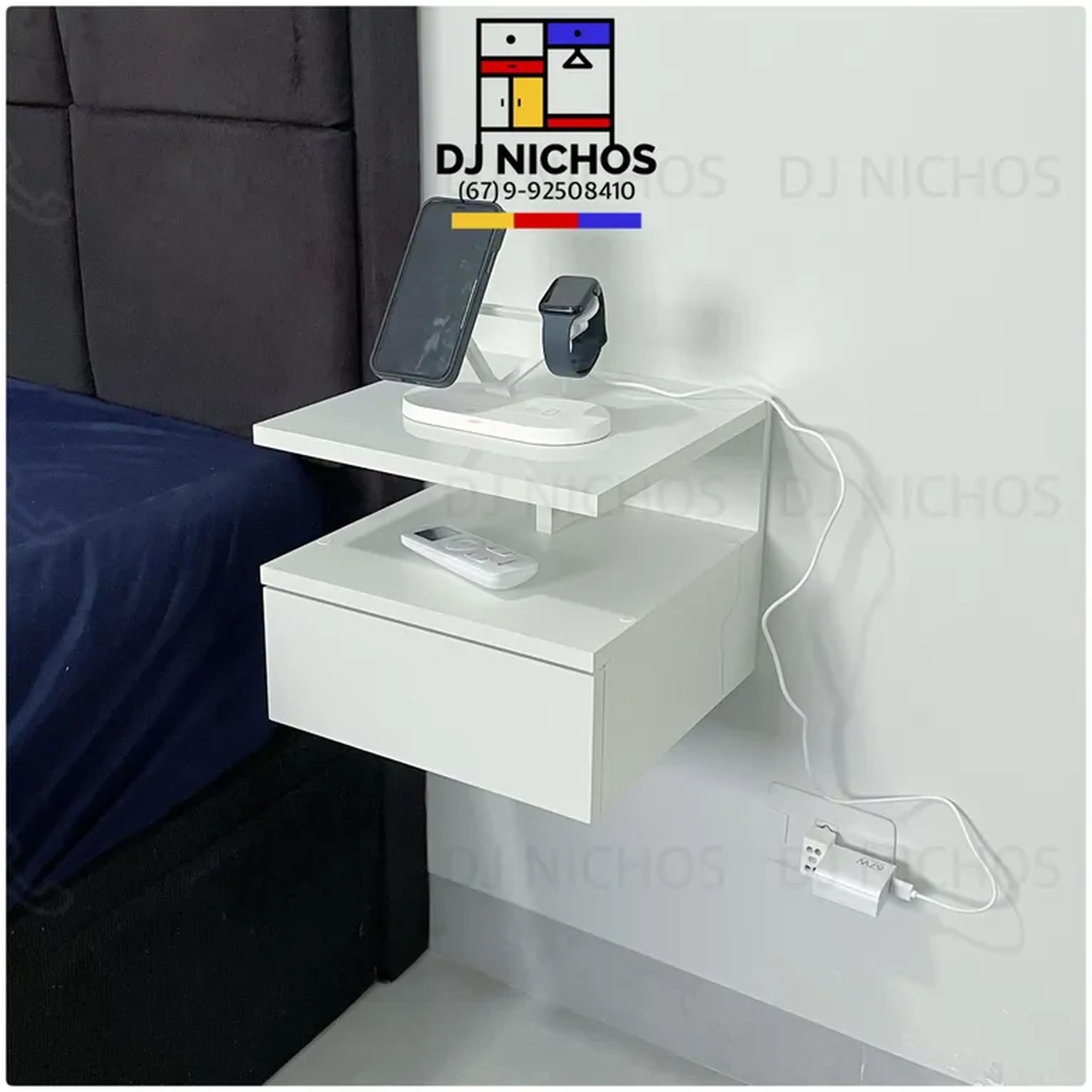 mesa de cabeceira com gaveta imagem