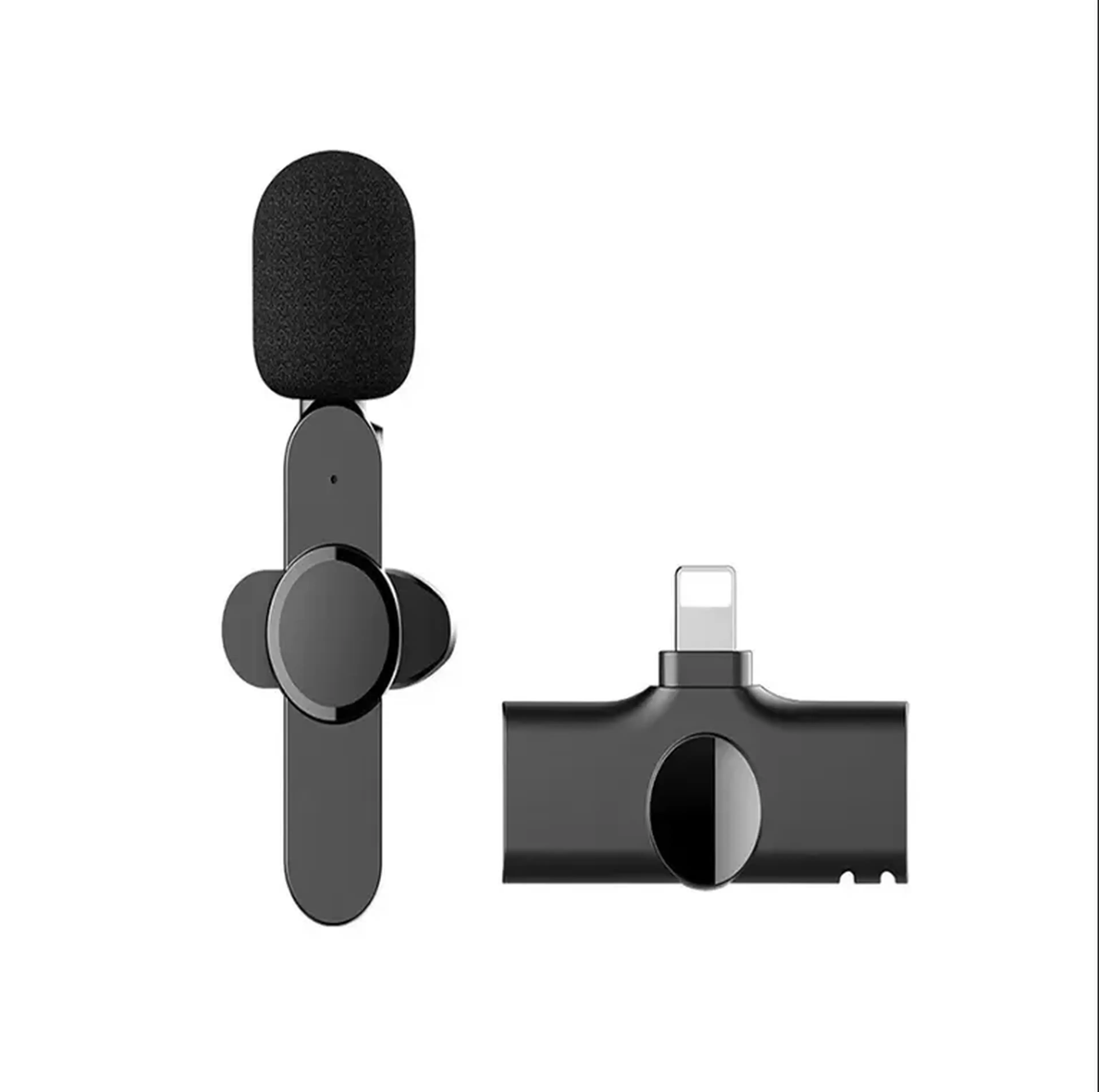 KIT 2 Microfones Lapela Wireless Sem Fio K9 Vlog Tipo-C imagem