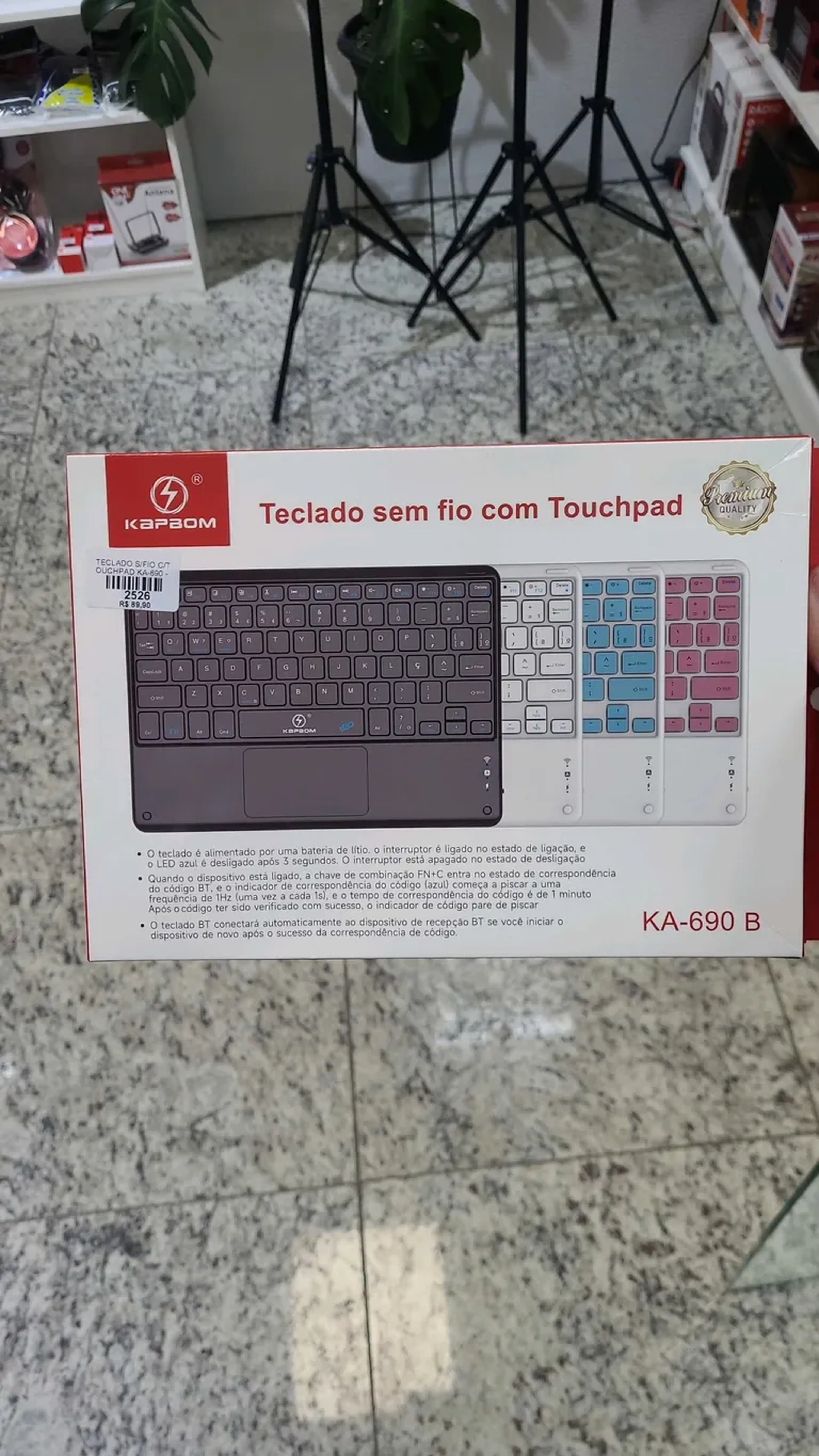 Teclado sem fio com Touchpad imagem