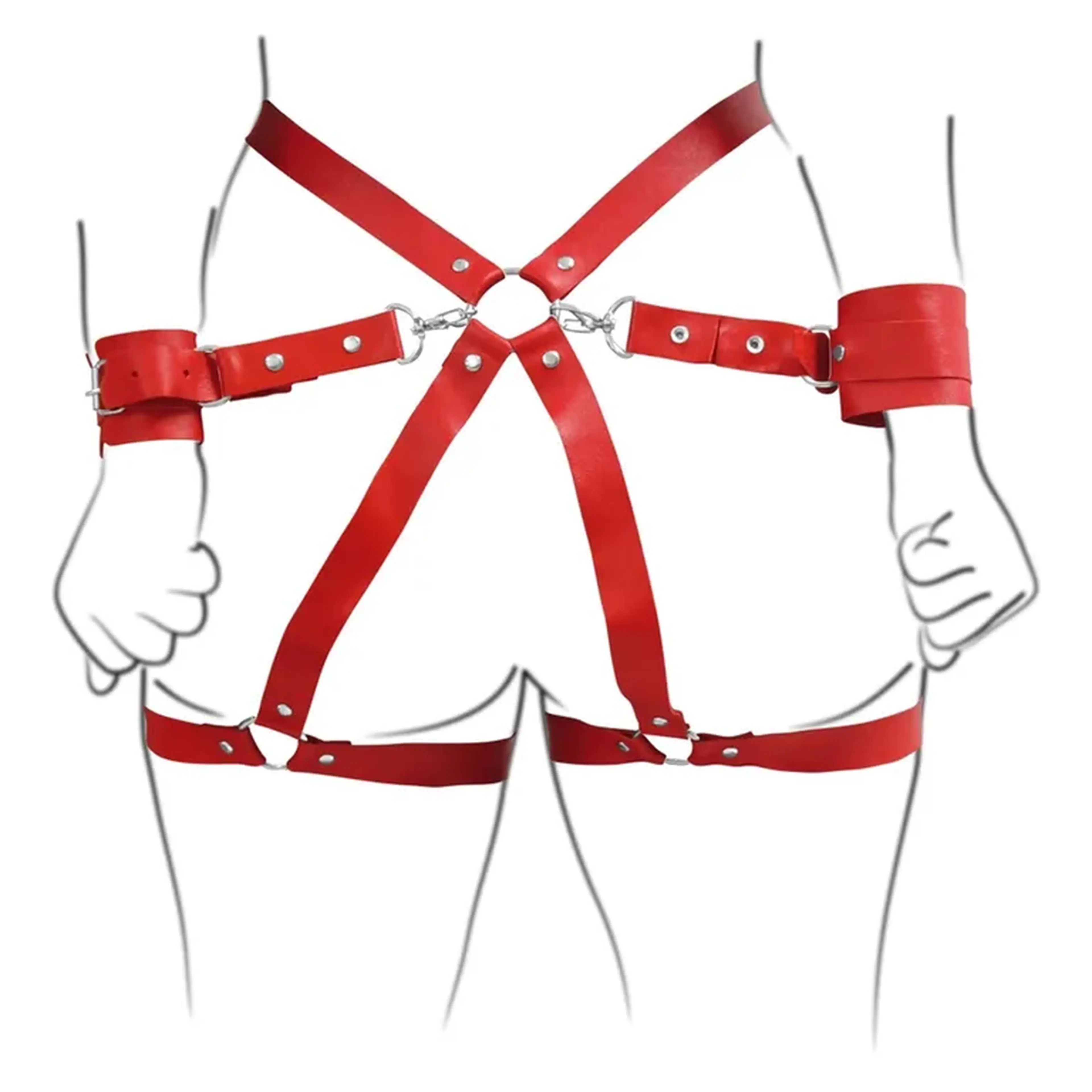 Harness Para Cintura Com Algemas imagem