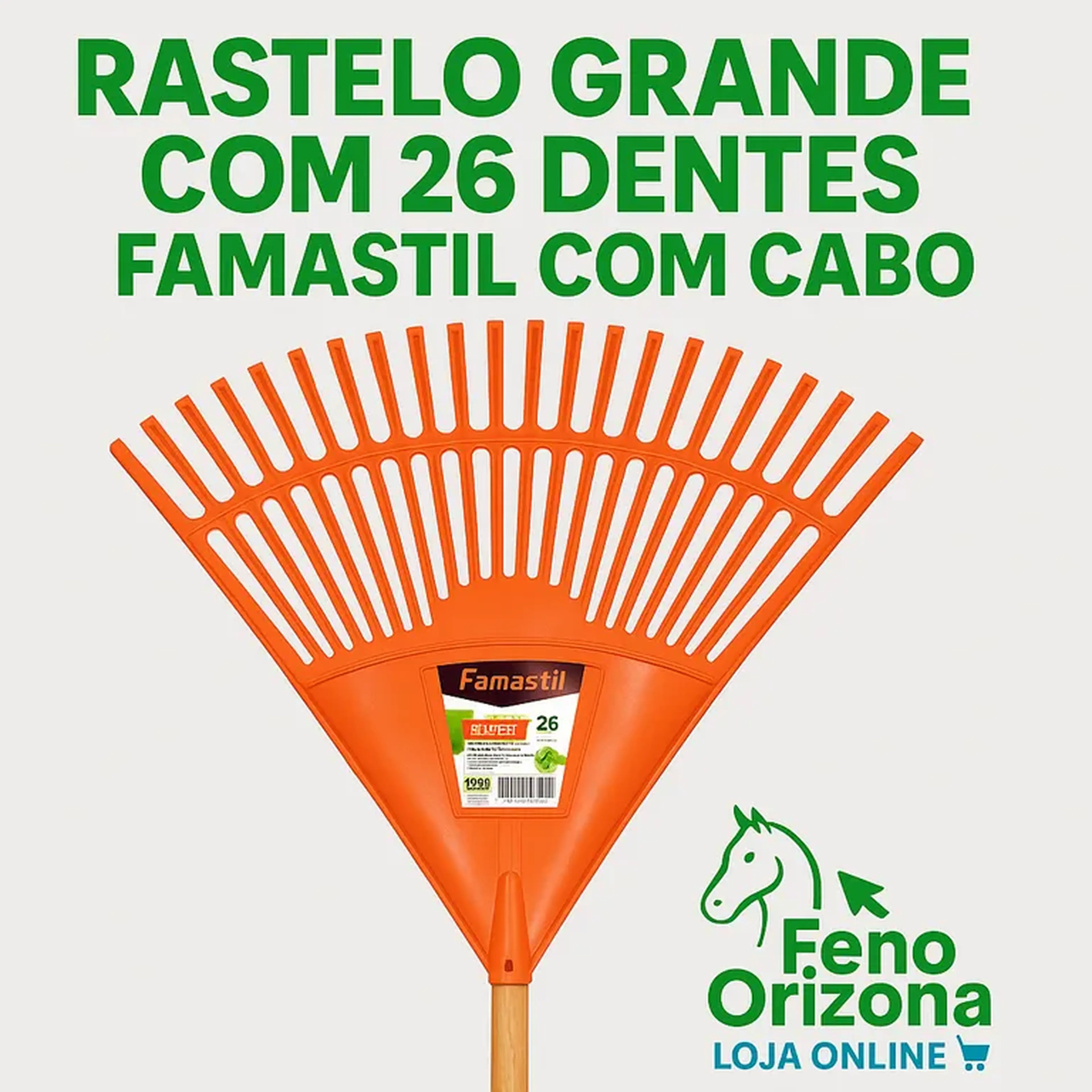 Rastelo Grande Famastil de Plástico com Cabo imagem