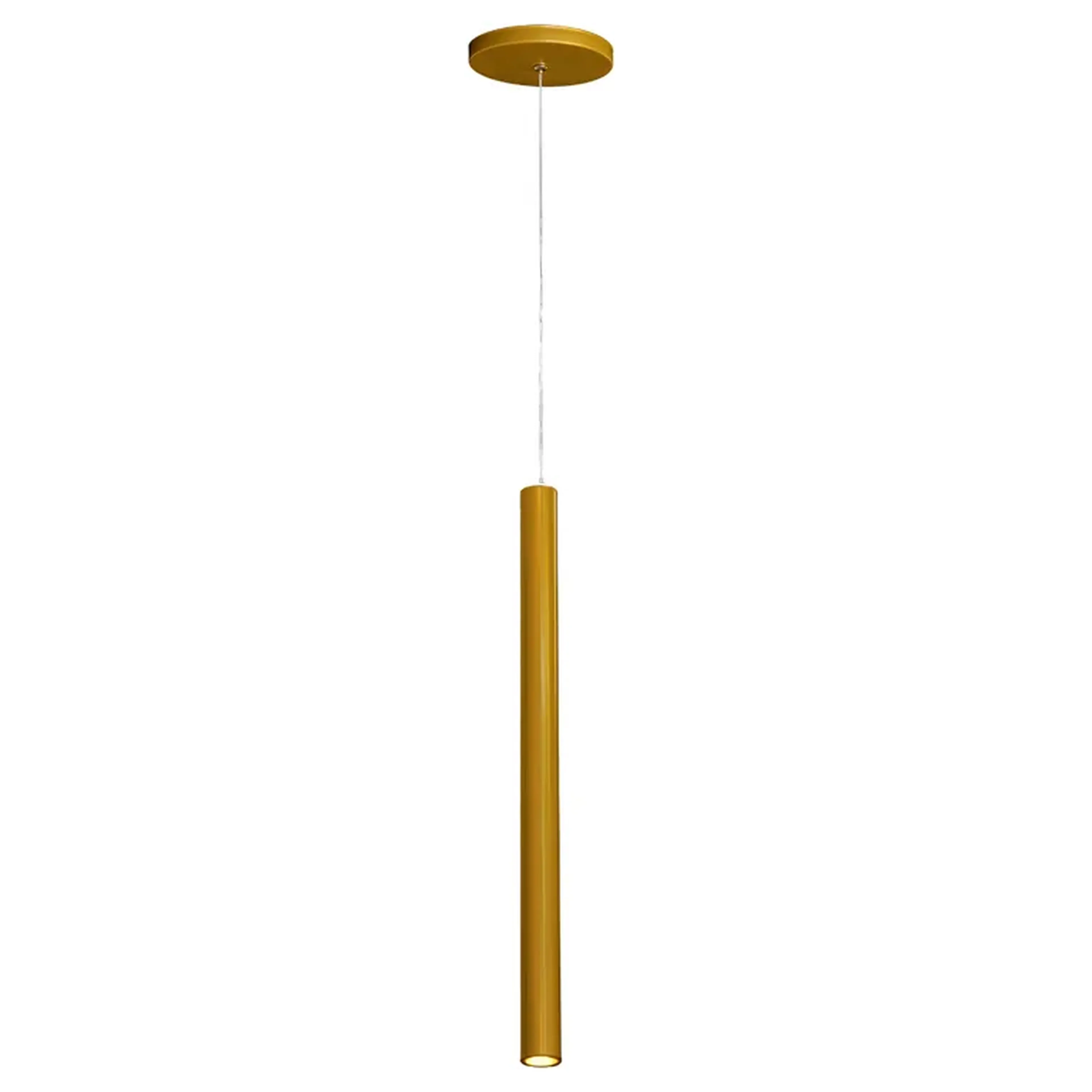 Pendente Tubo Dourado 40cm LED 2W 3.000K Bivolt Spillo ilunato imagem