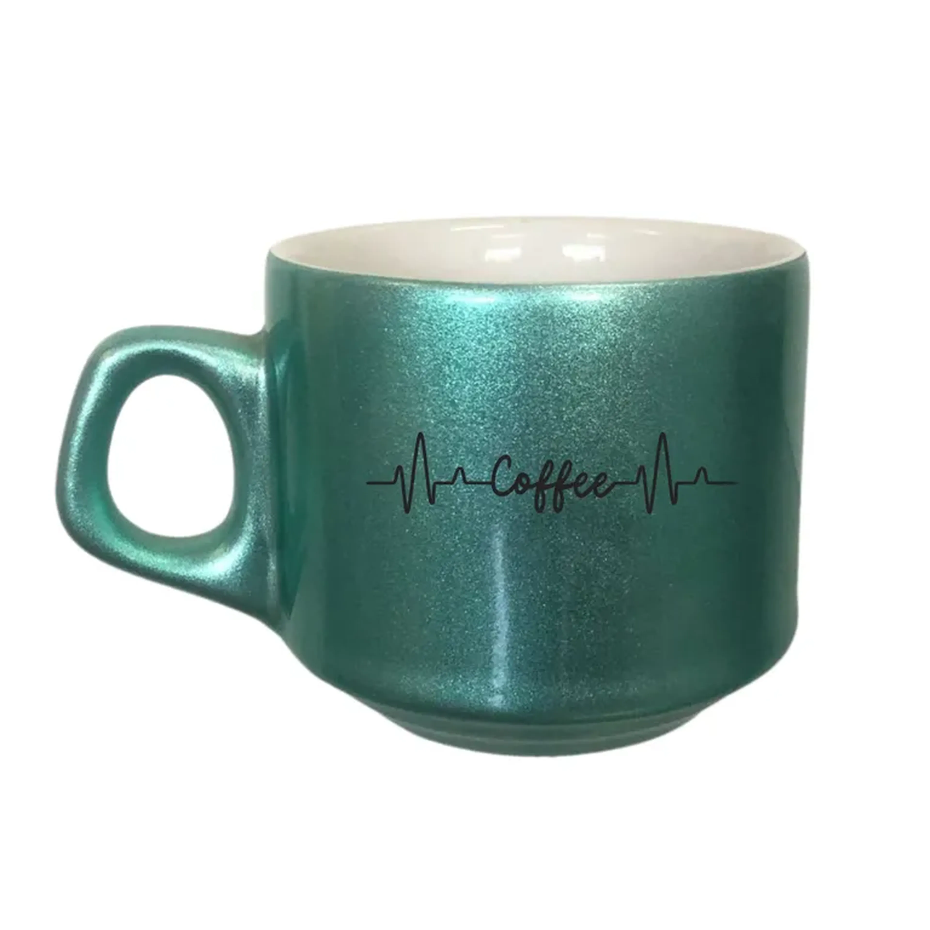 Xícara Personalizada Cintilante Verde - 180ml imagem