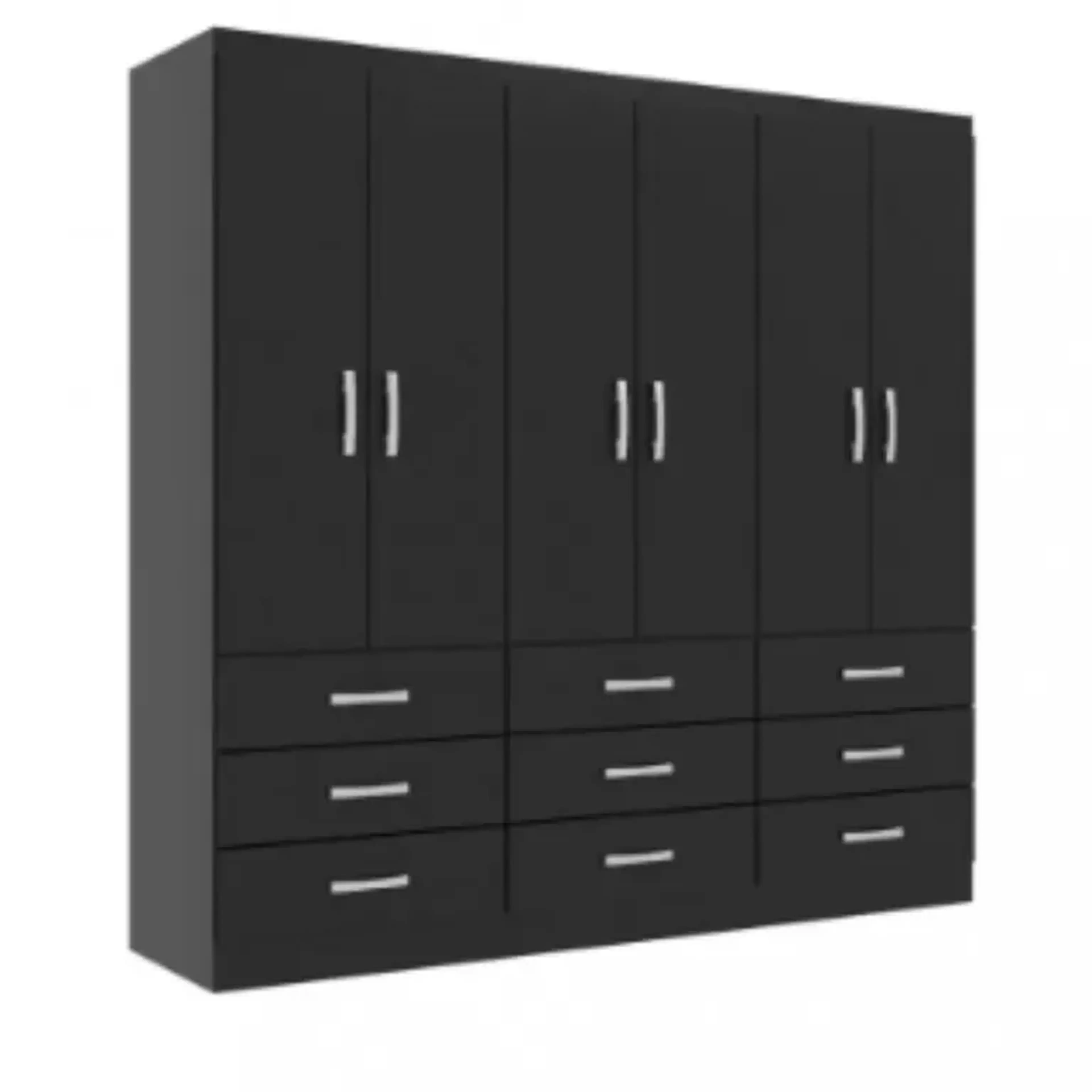 Guarda roupa casal bergamo preto imagem