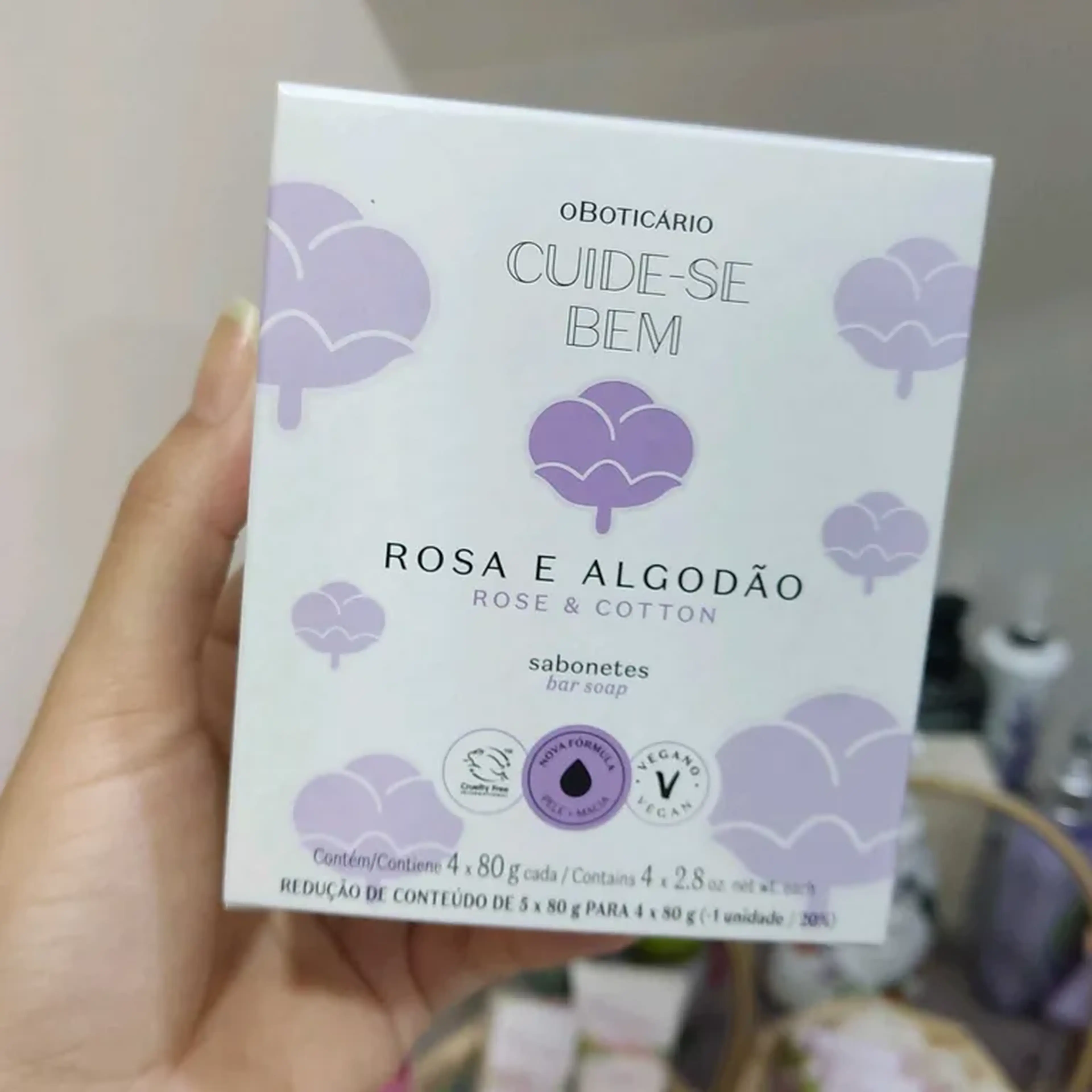Sabonete Rosa e Algodão Cuide-se Bem imagem