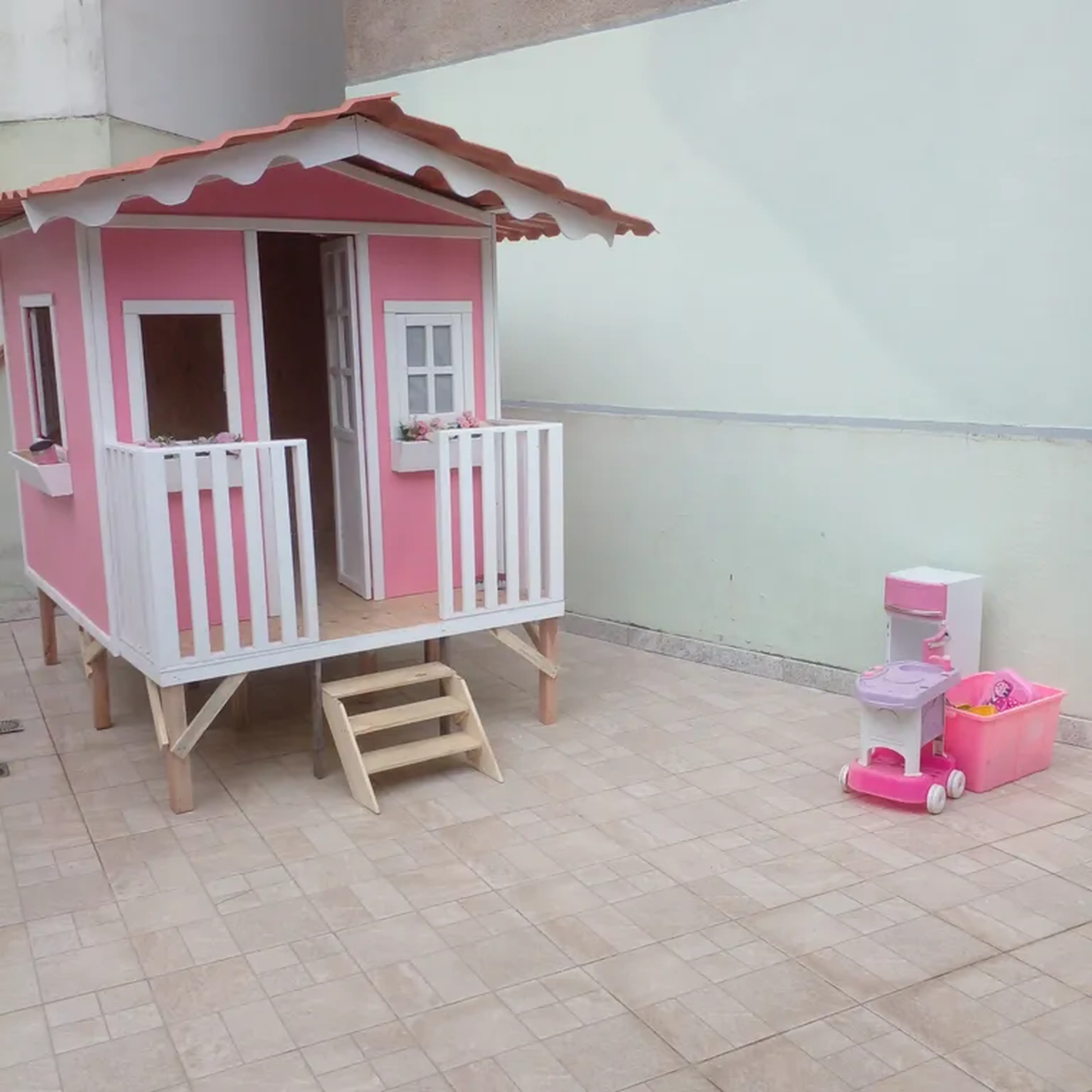 Casinhas de bonecas pintadas 1.60 x 1.80 x 1.90 imagem
