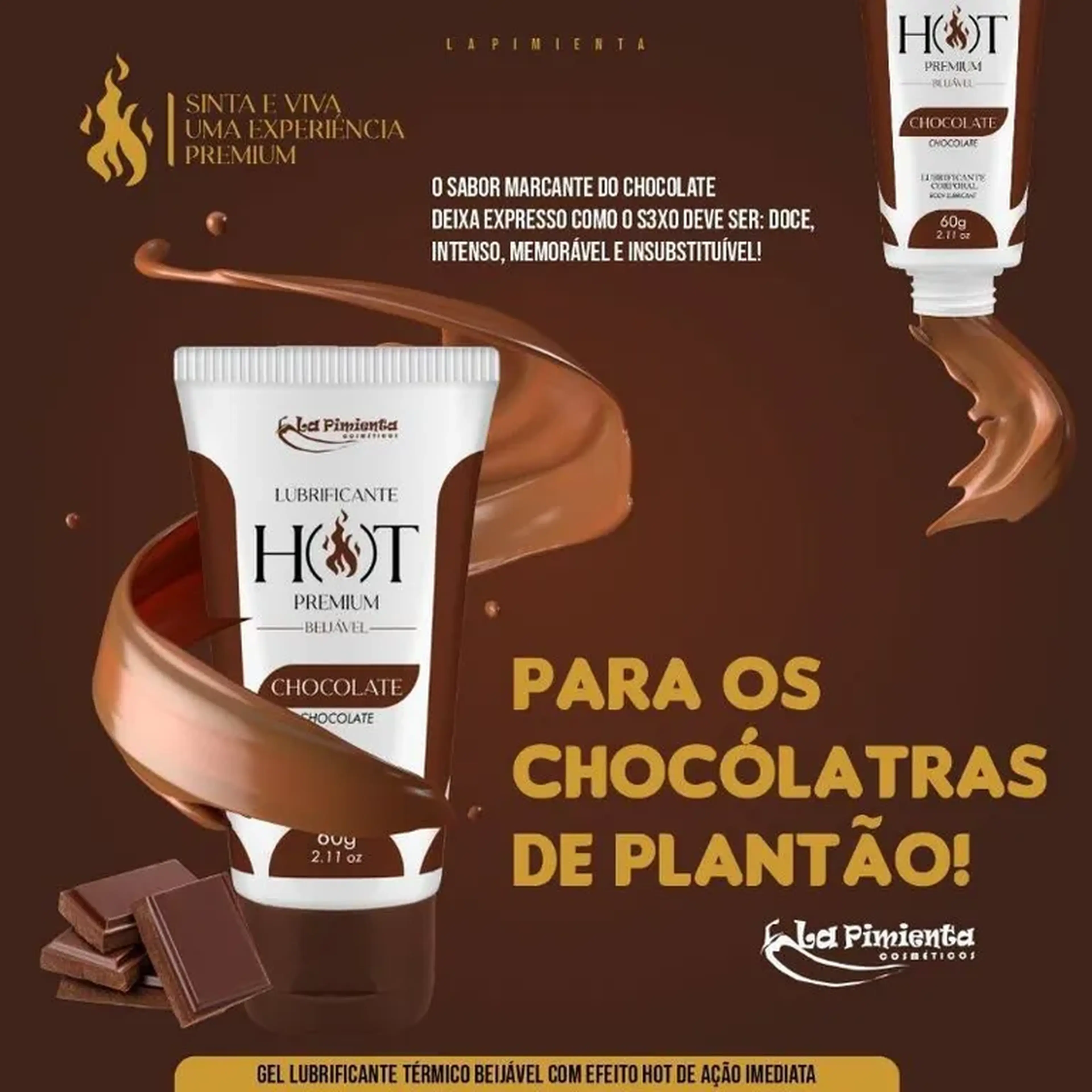 Lubrificante premium hot - Chocolate imagem