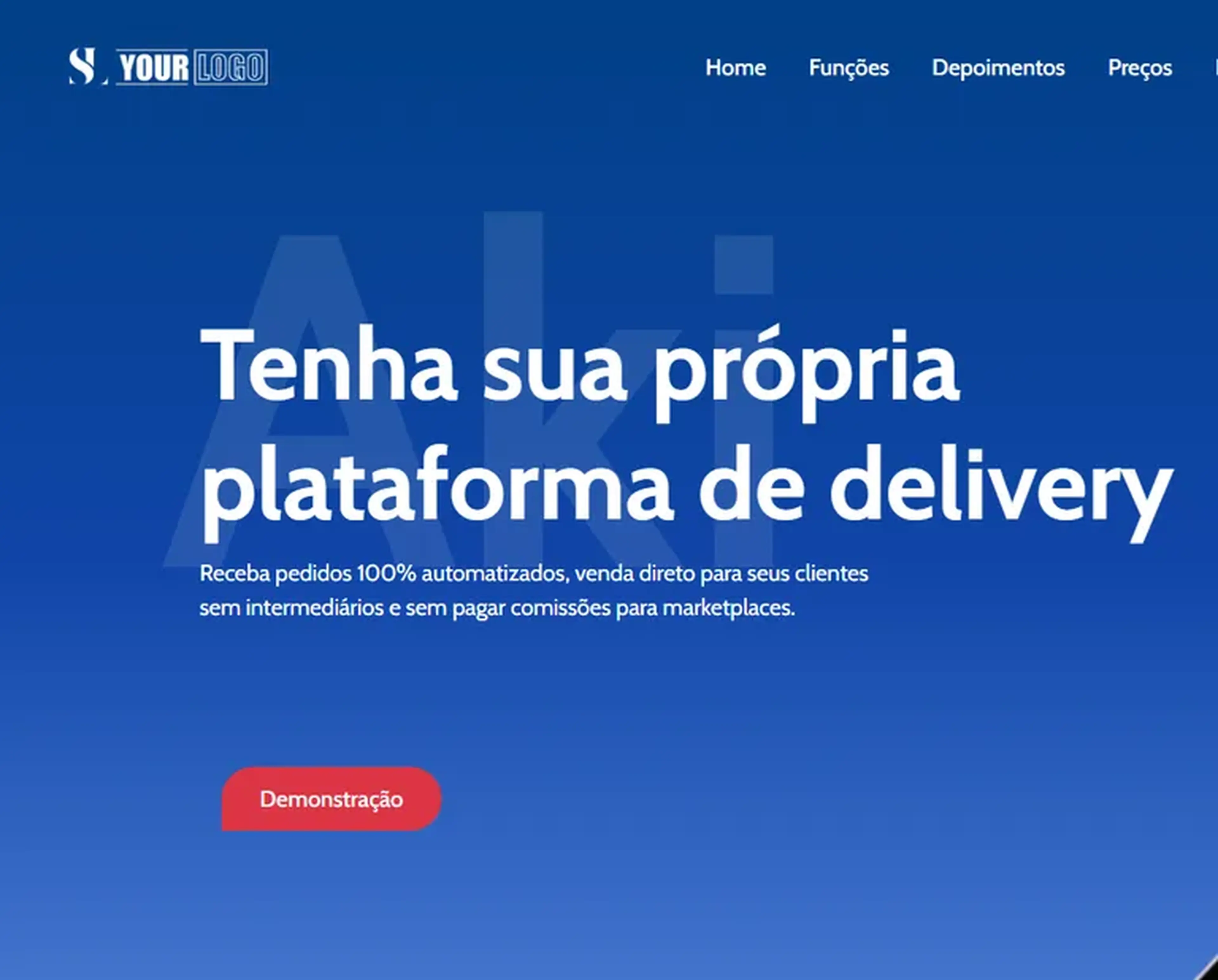 Página de vendas imagem