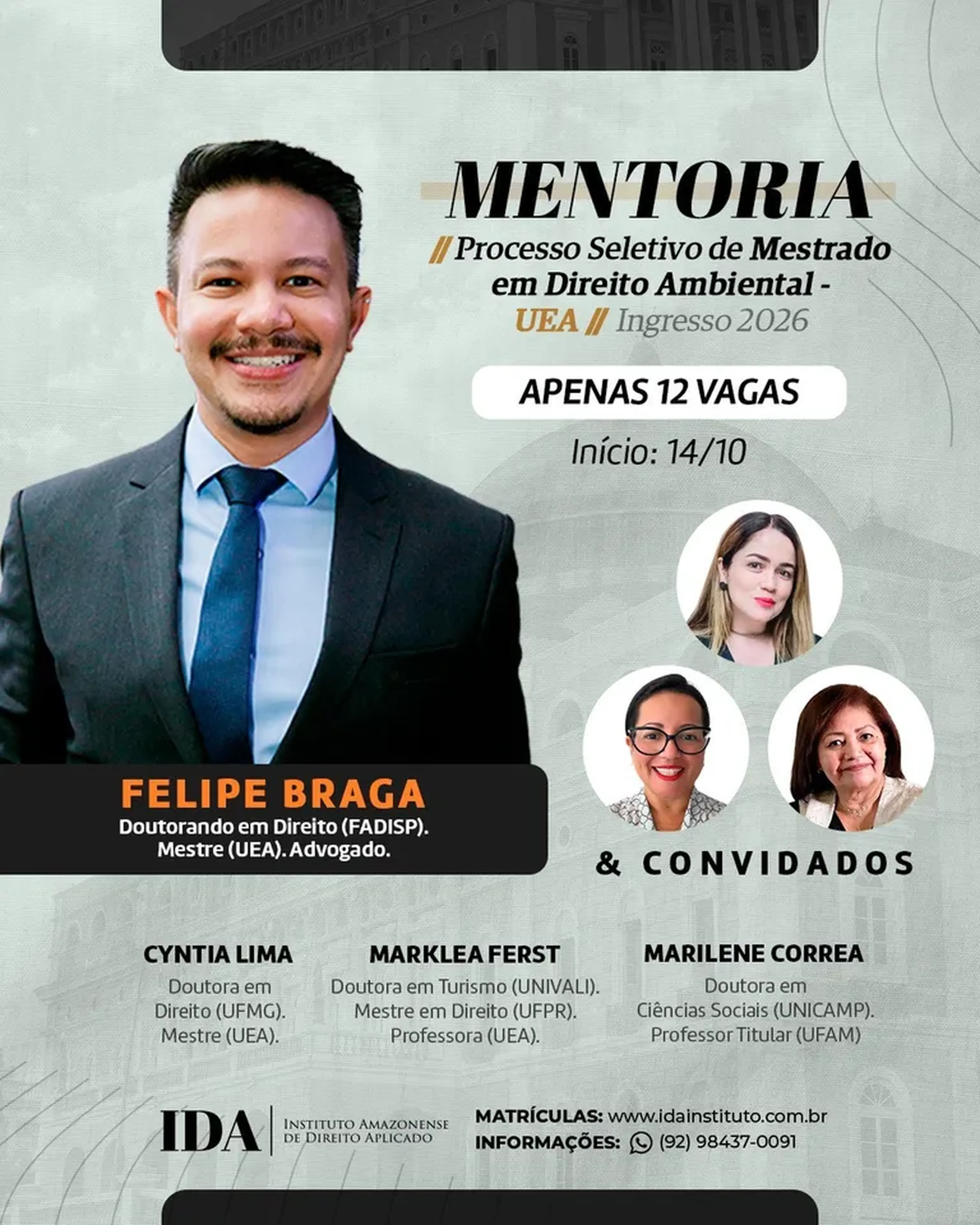 Mentoria - Mestrado em Direito UEA (PPGDA) imagem