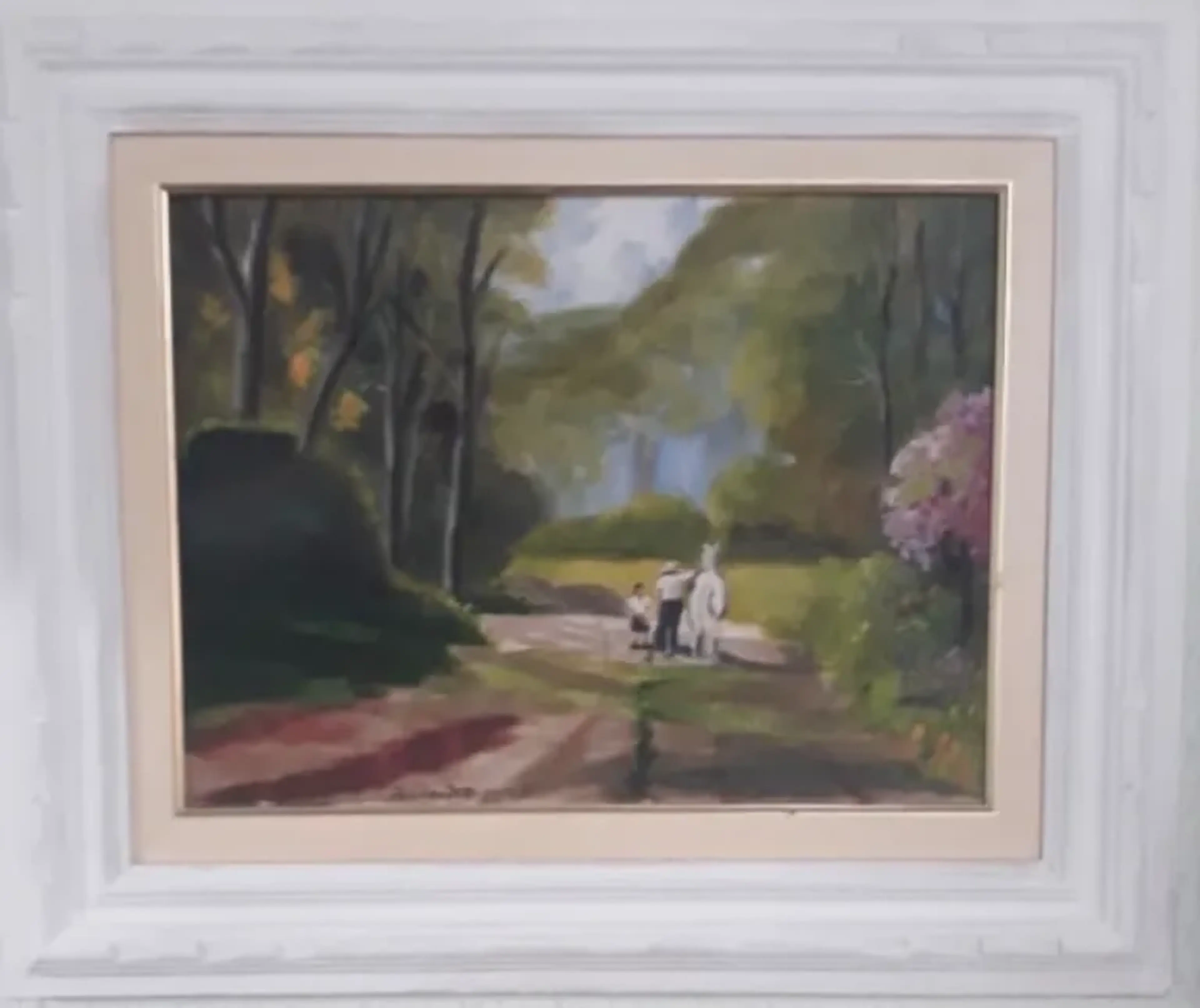 Tela tinta óleo 30x40 “Caminho da Floresta “ imagem
