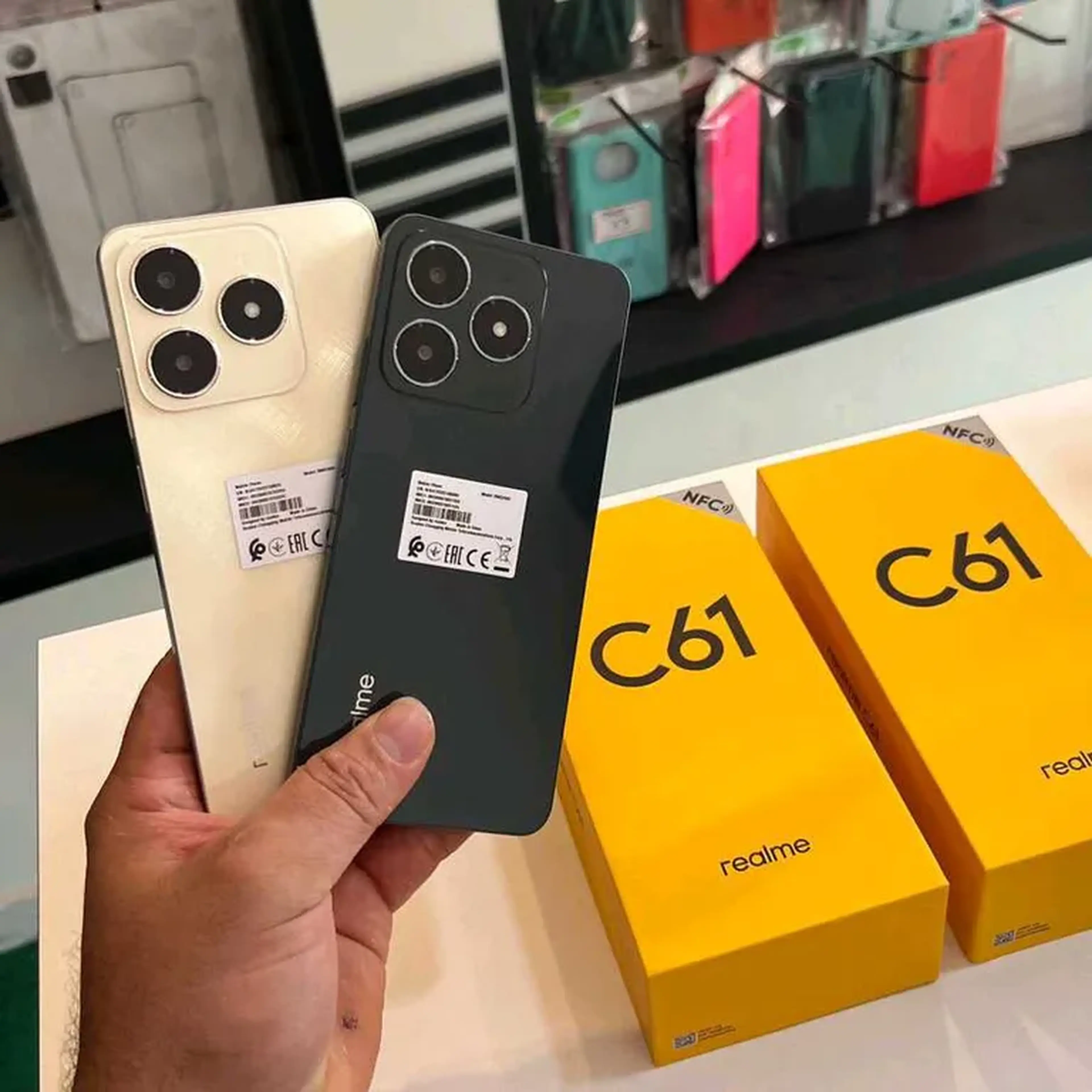 smartphone Realme C61 8 Ram 256 dual NFC 1 ANO DE GARANTIA ⚫🟡 imagem