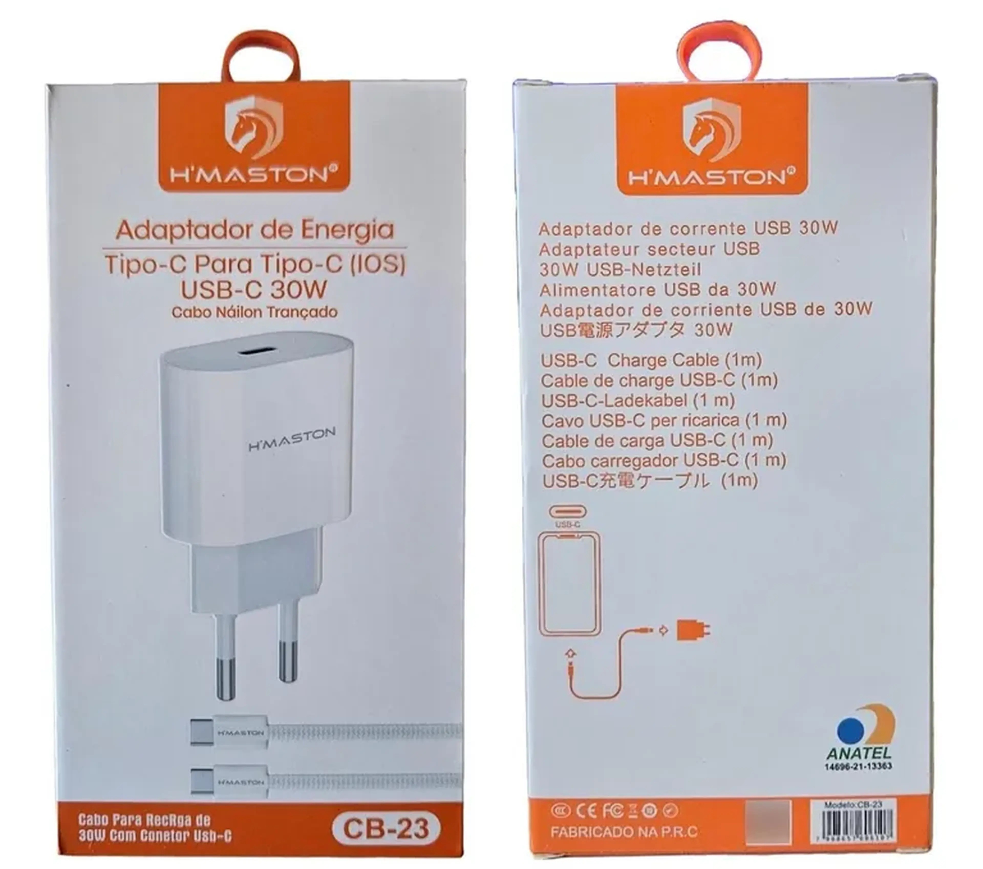 CARREGADOR TURBO TYPE C TYPE C 30W CB 23 H MASTON imagem