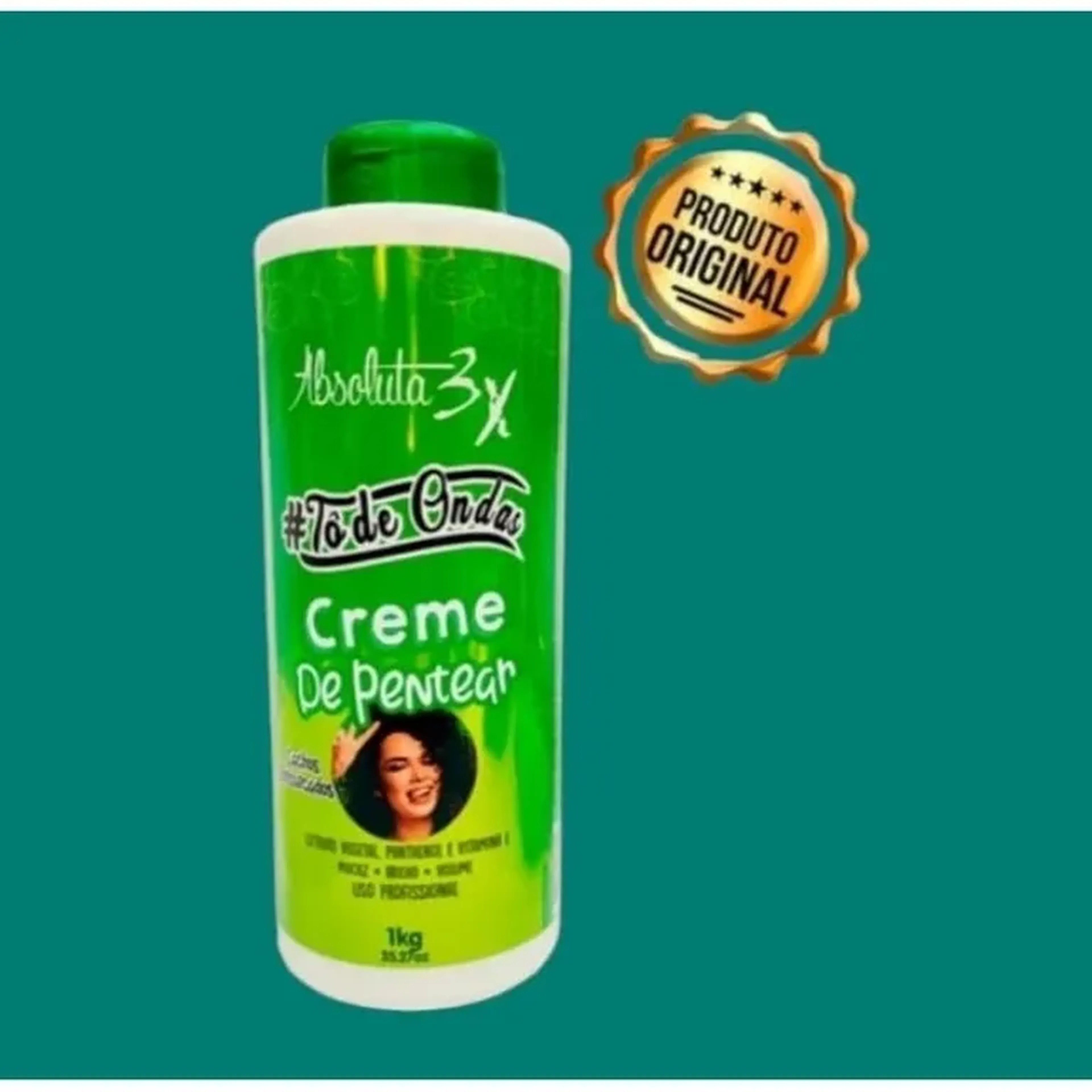 CREME DE PENTEAR #TÔ DE ONDAS ABSOLUTA 1KG CACHOS RESSECADOS imagem