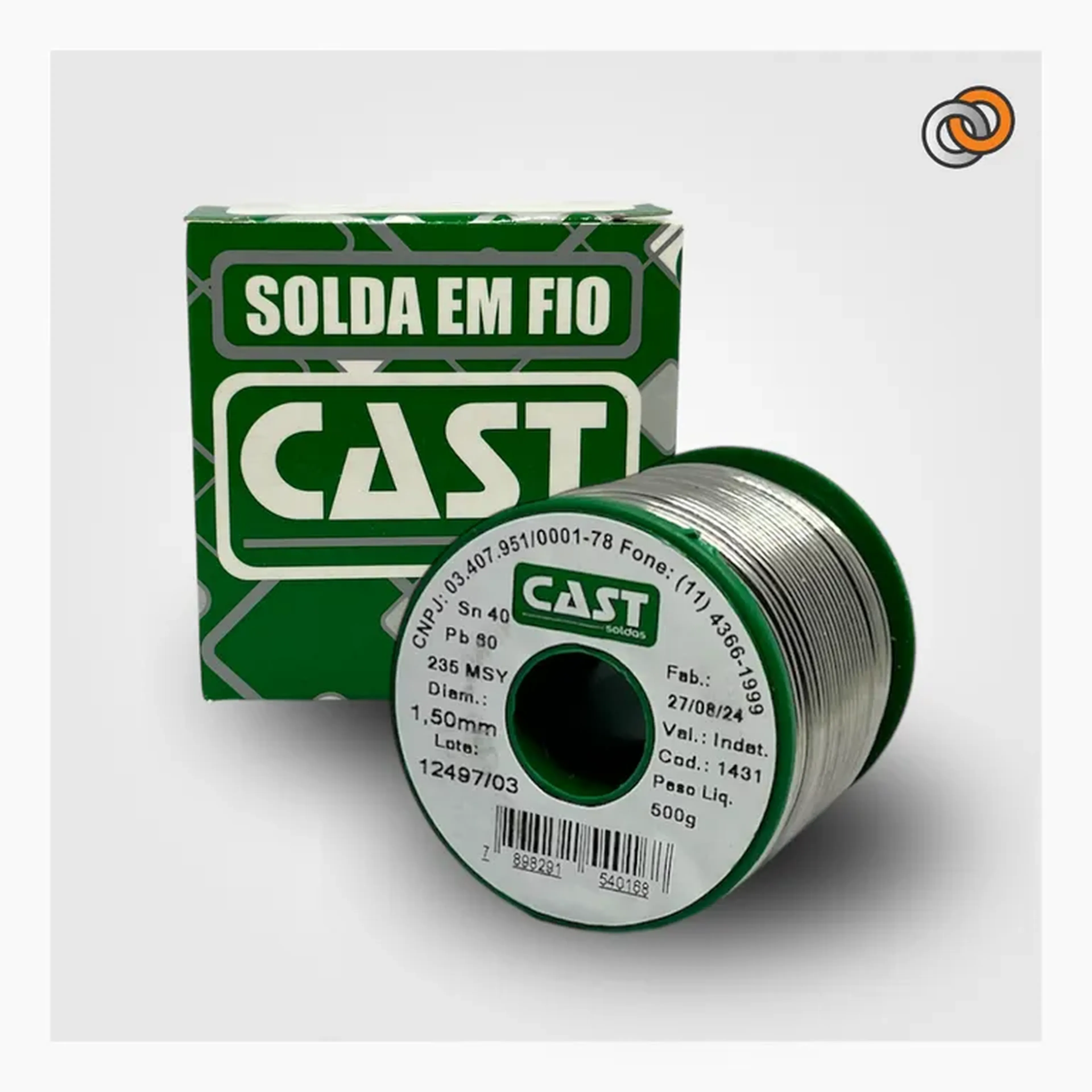 Fio de solda Cast 40x60 1,5mm verde imagem