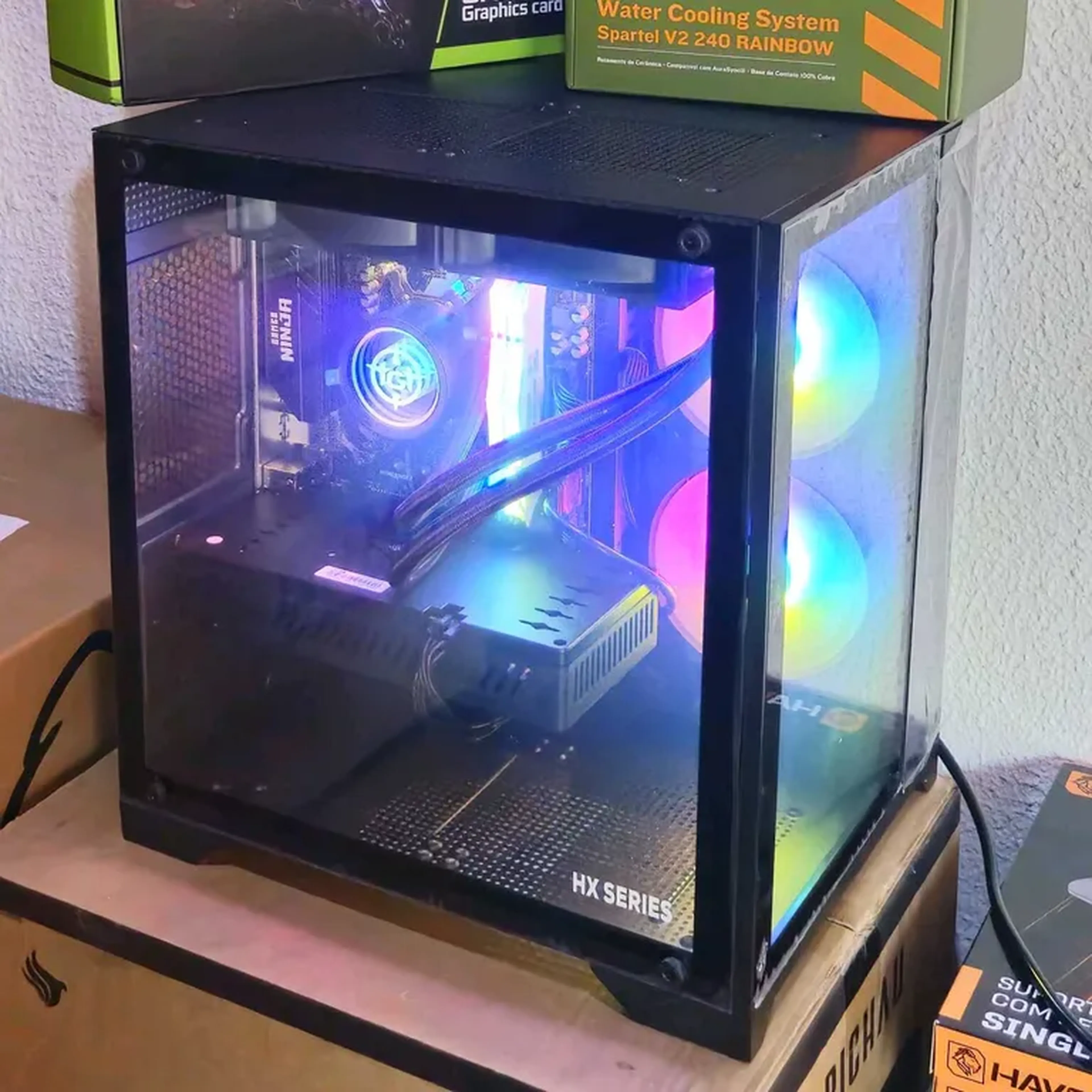 PC GAMER Ryzen 5 5500, 16GB DDR4 RGB, RX 590 8GB, SSD 500GB imagem