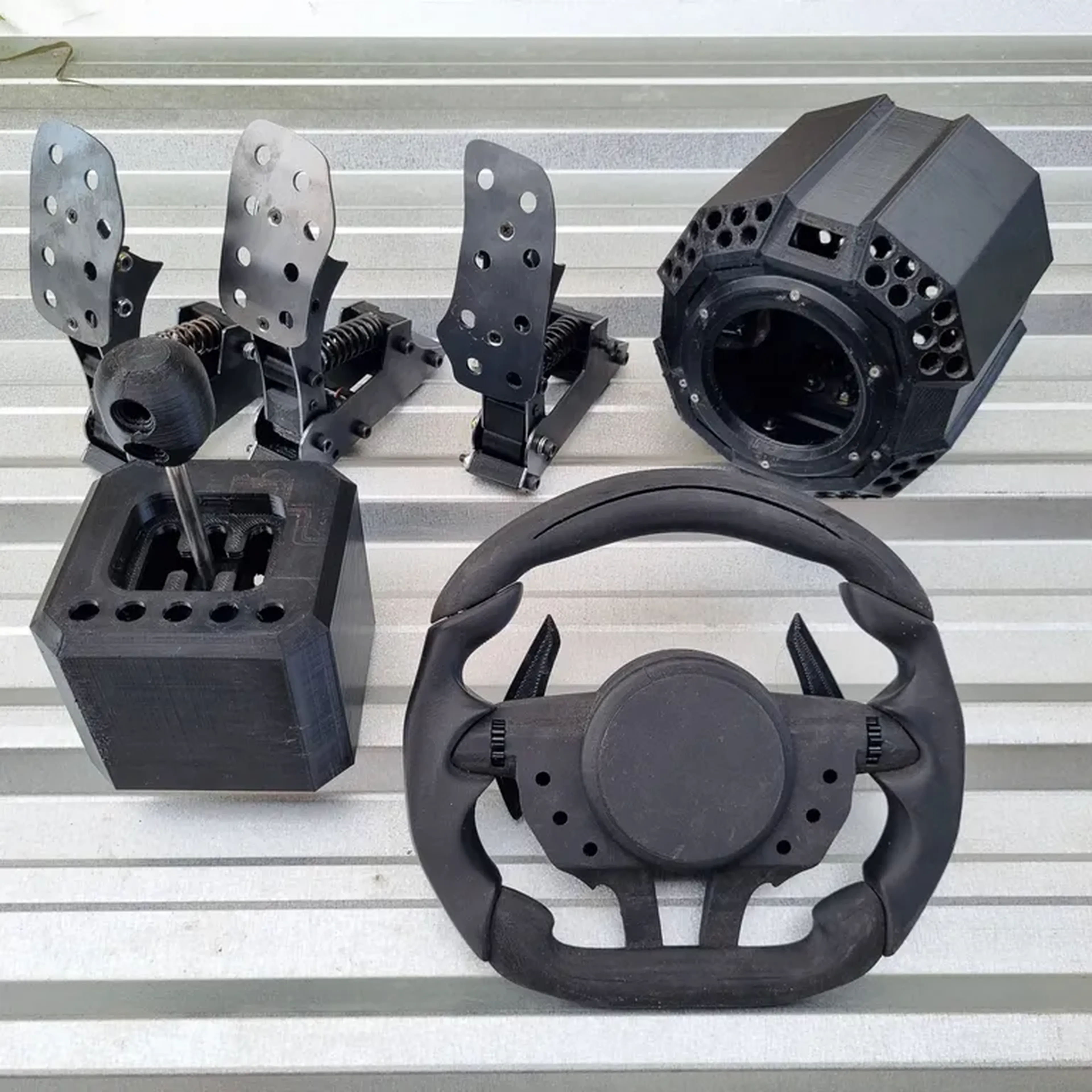 Kit 3d com pedais em metal pra célula de carga. Montado imagem