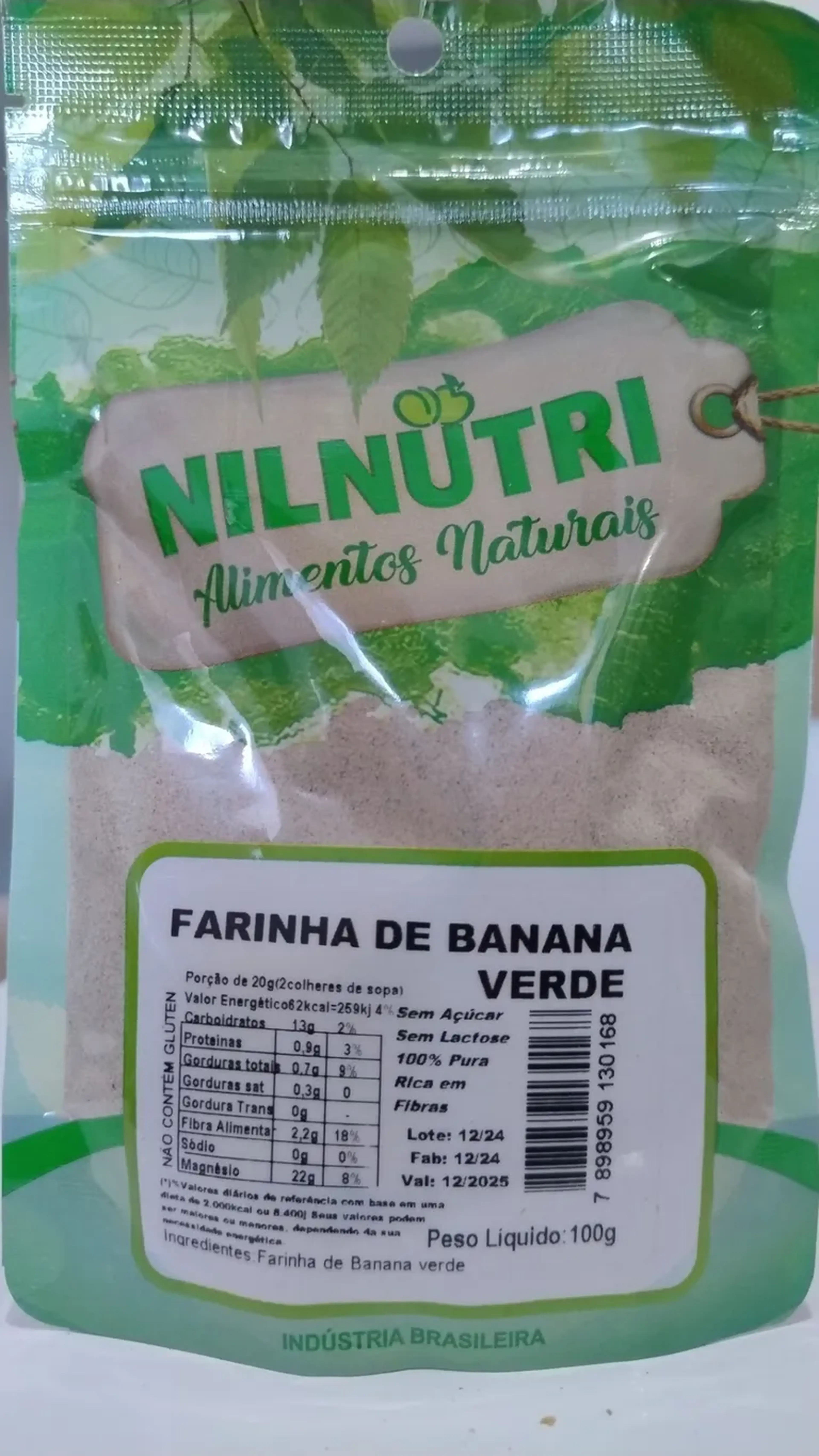 Farinha de banana verde 100g imagem