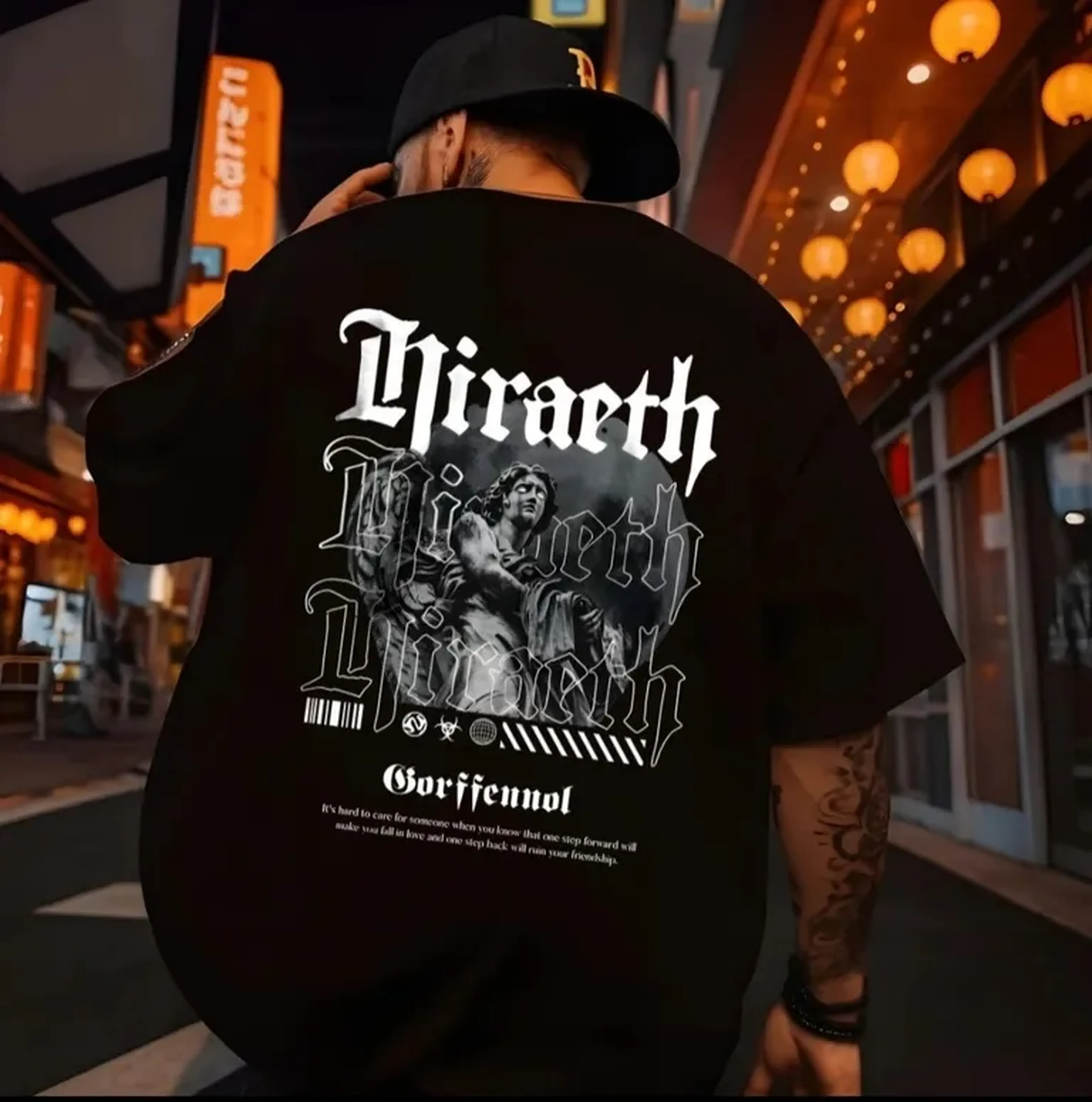 Camiseta GG ovesized streatwear unissex Hiraeth imagem