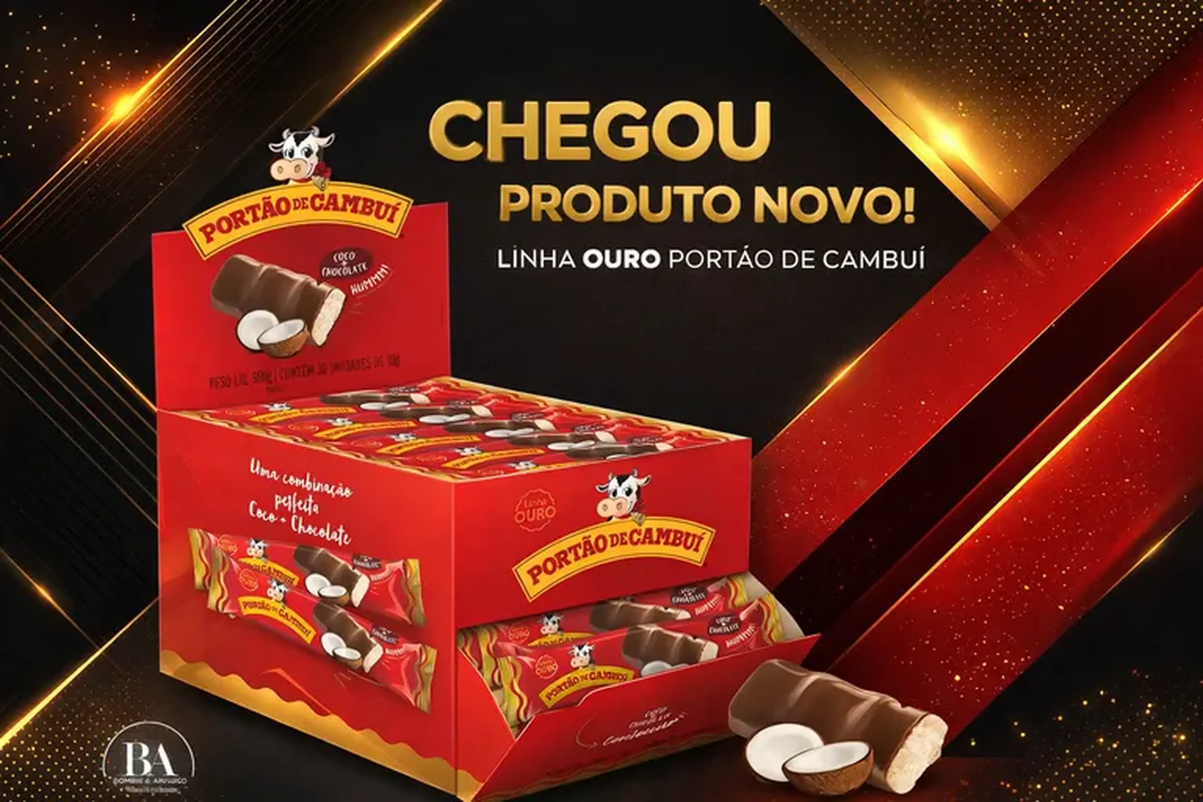 Linha ouro portão de Cambuí chocolate com coco imagem
