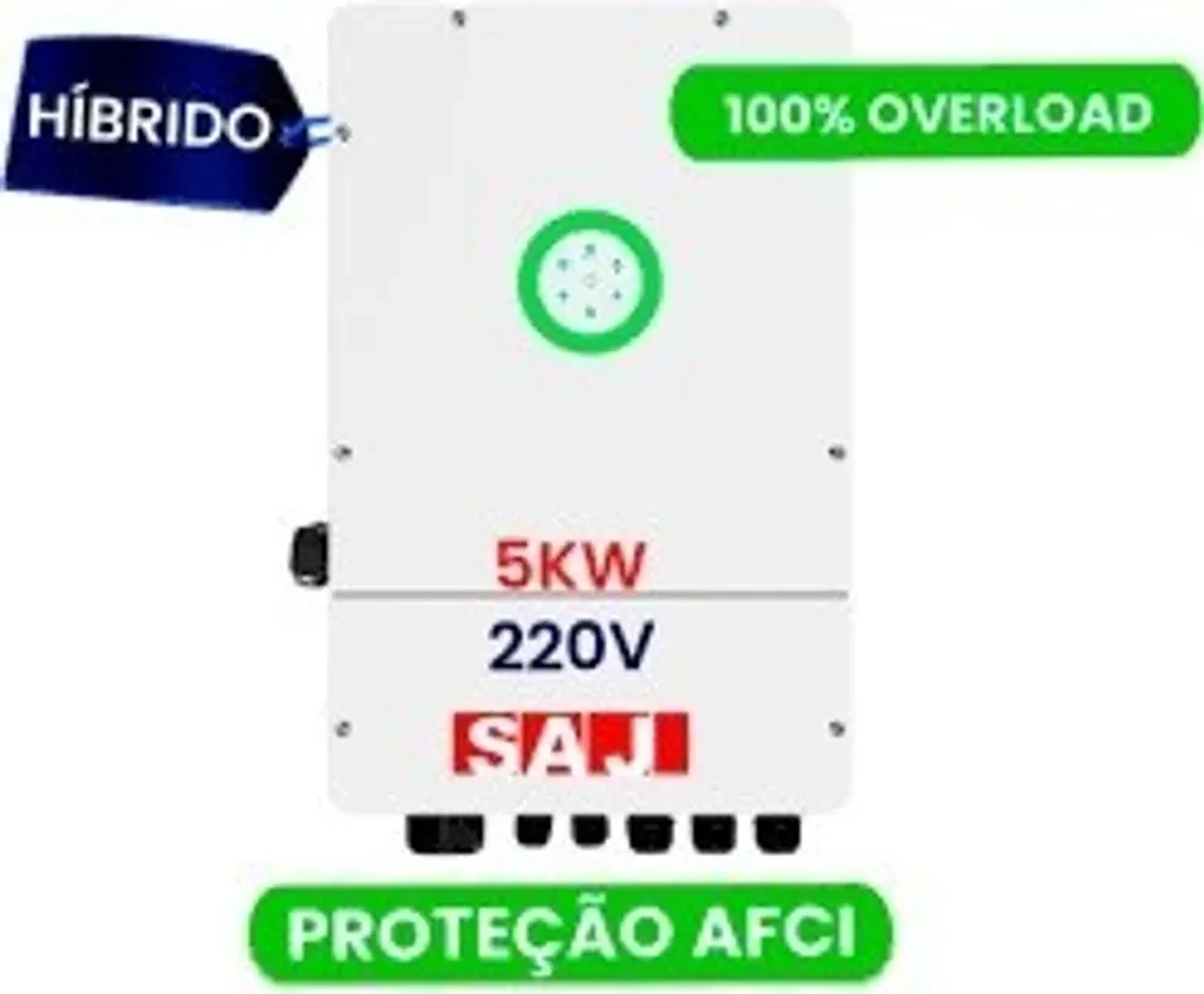 nversor Solar Saj Híbrido 5kw 220v 2mppt Mono H2-5k-chumbo imagem