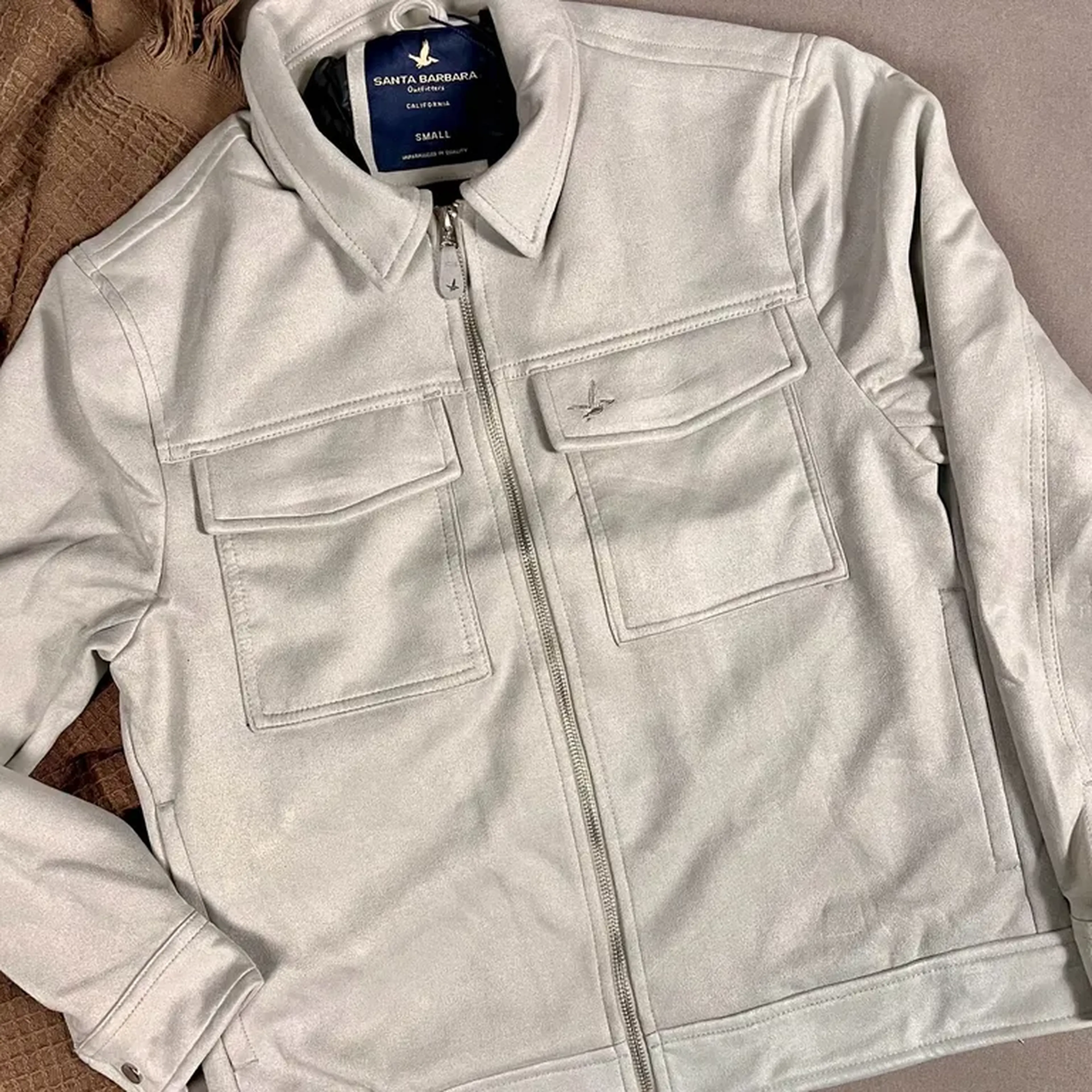 Jaqueta Suede com bolso masculina imagem