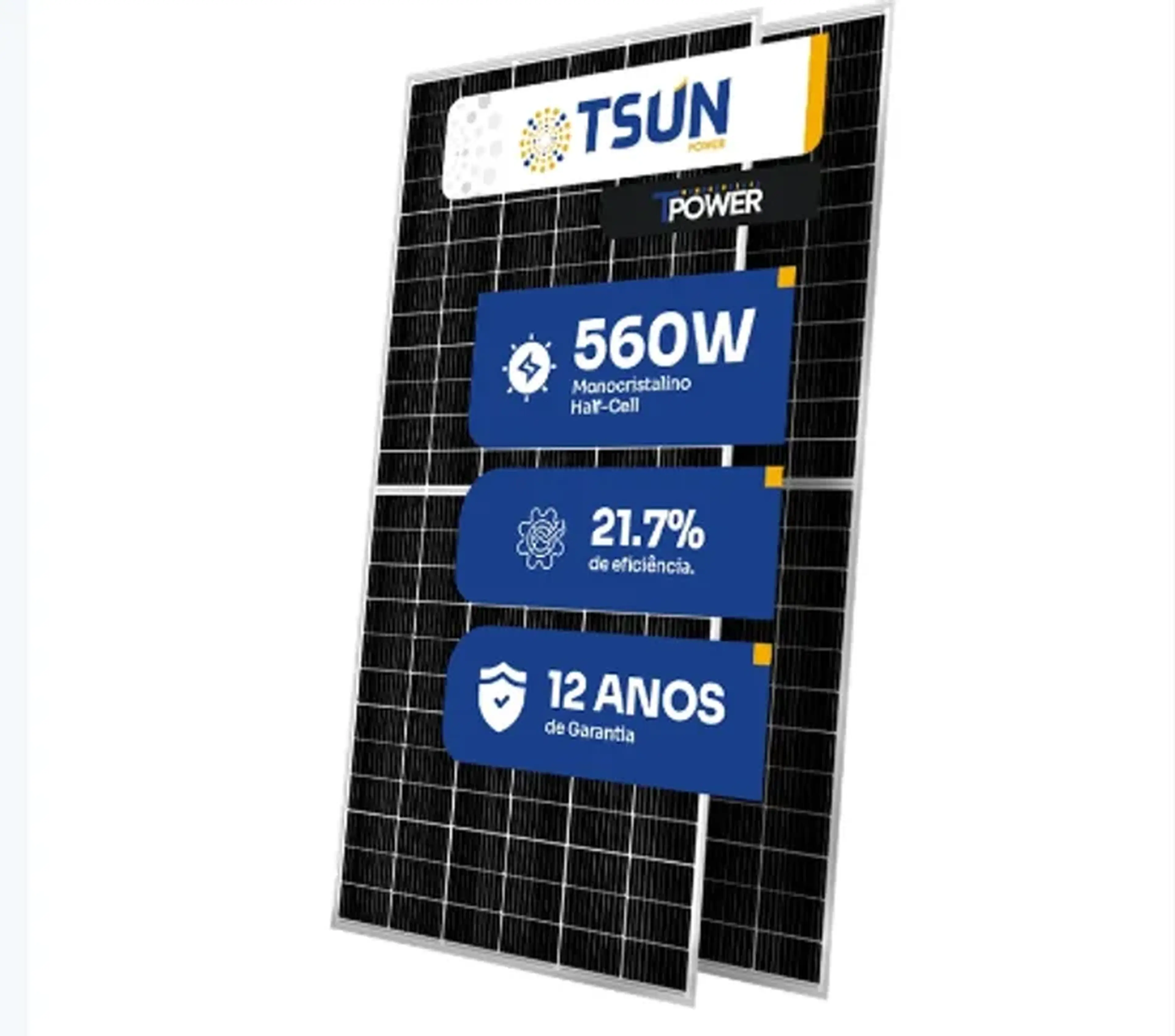 PAINEL SOLAR TSUN 560W MONOCRISTALINO HALF CELL TS imagem