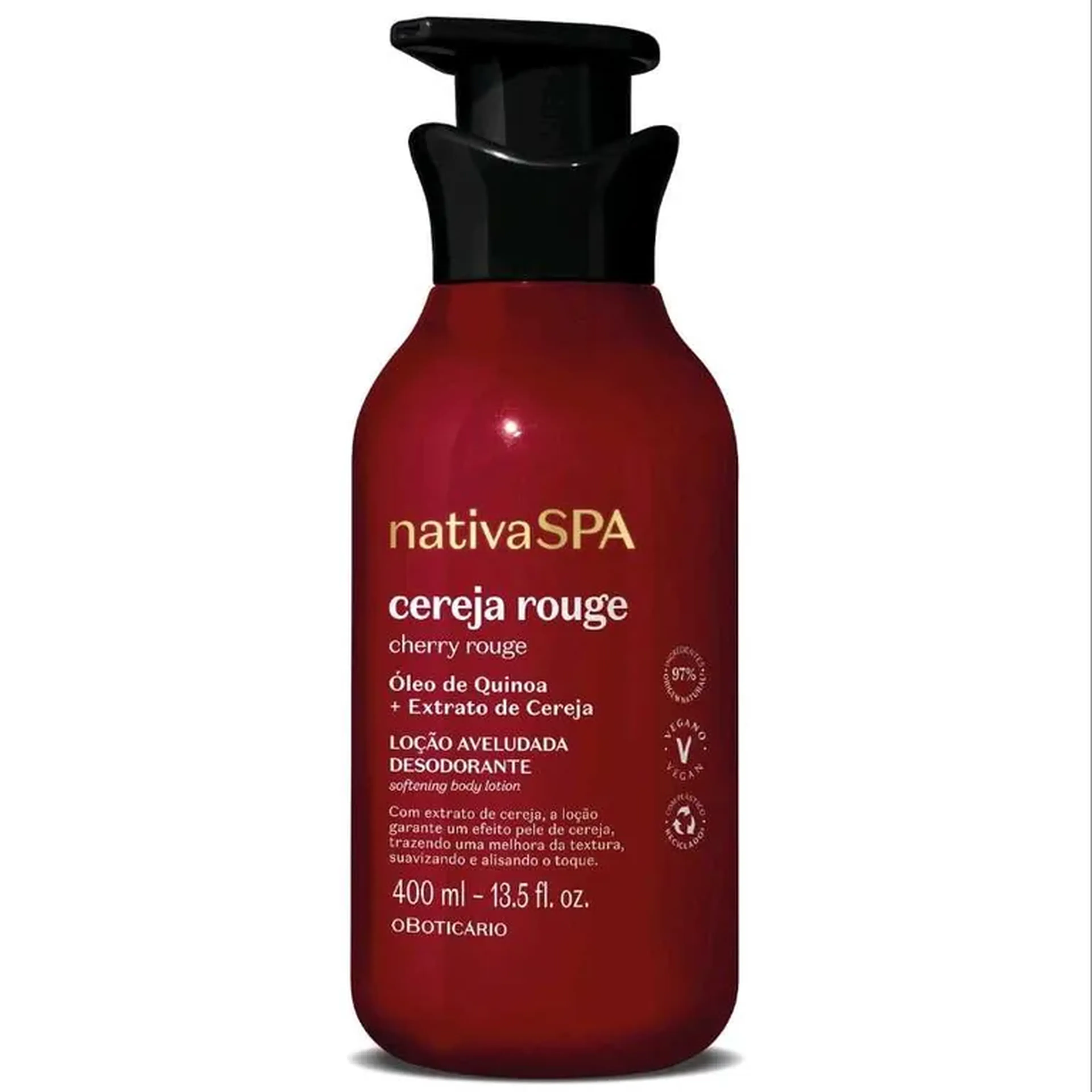 Loção Corporal Nativa SPA Cereja Rouge Aveludada 400ml imagem