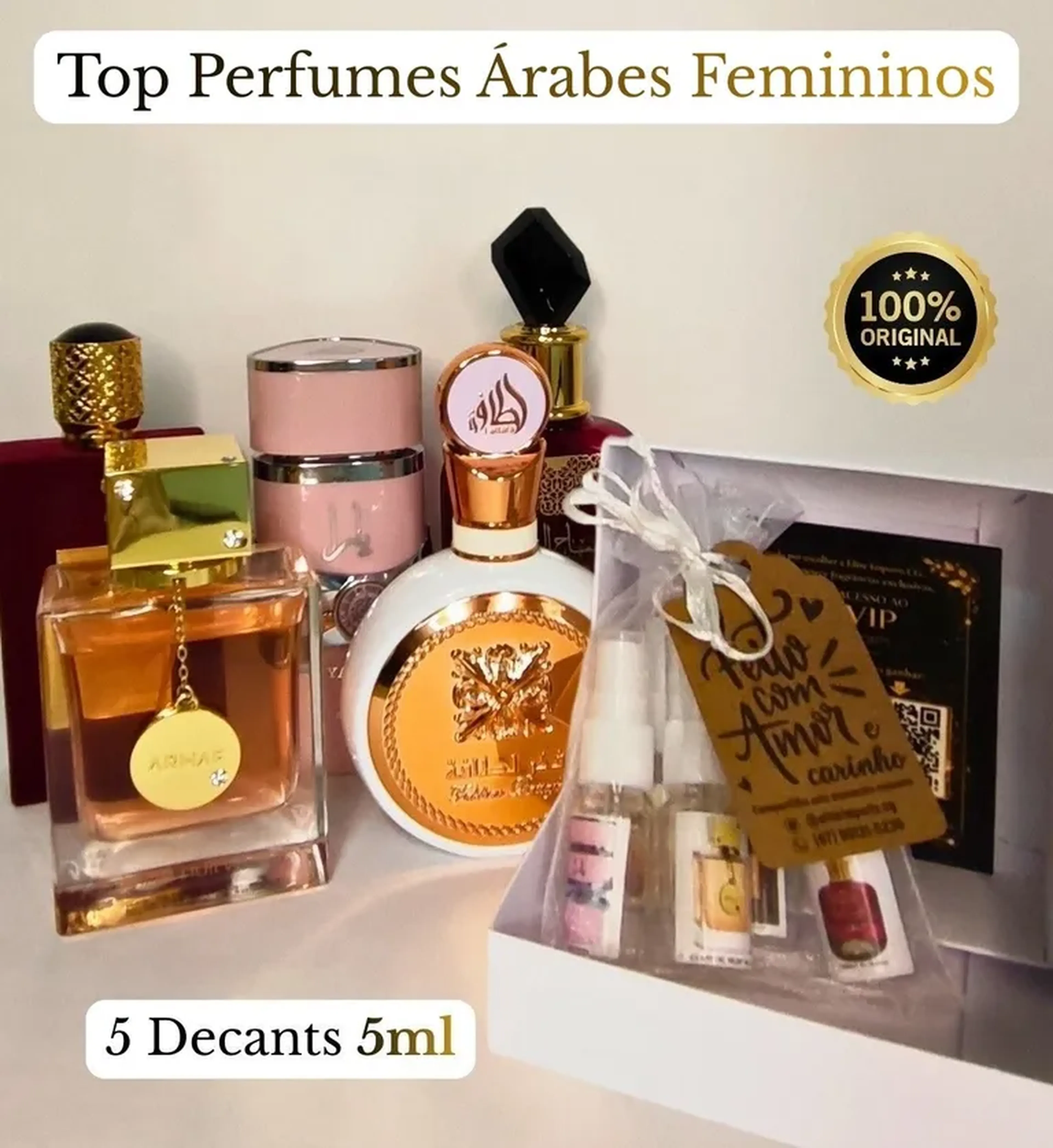 Top 5 Perfumes Árabes Femininos Mais Vendidos – 5 Decants 5ml imagem
