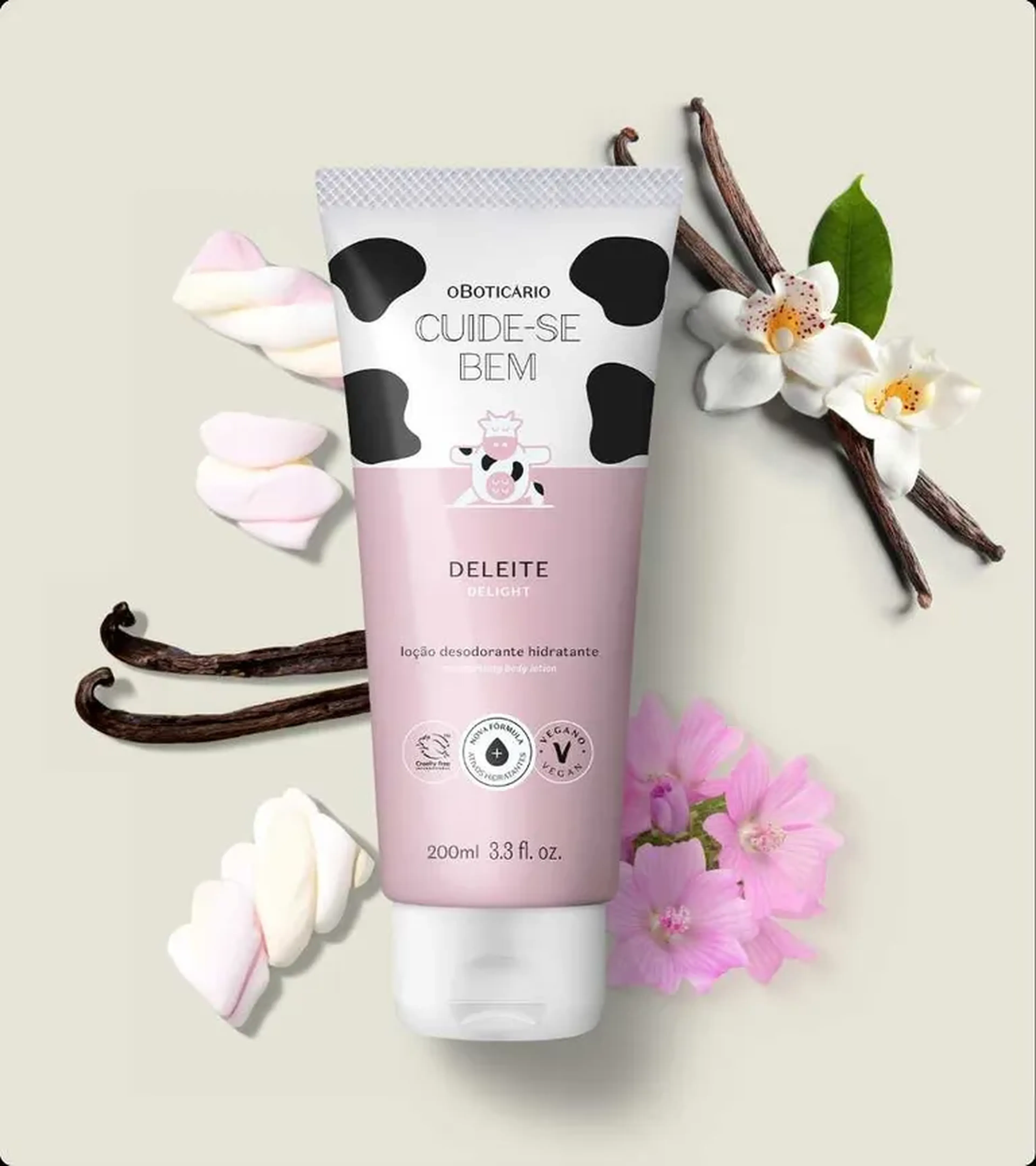 Cuide-se Bem Loção Hidratante DeLeite 200ml imagem