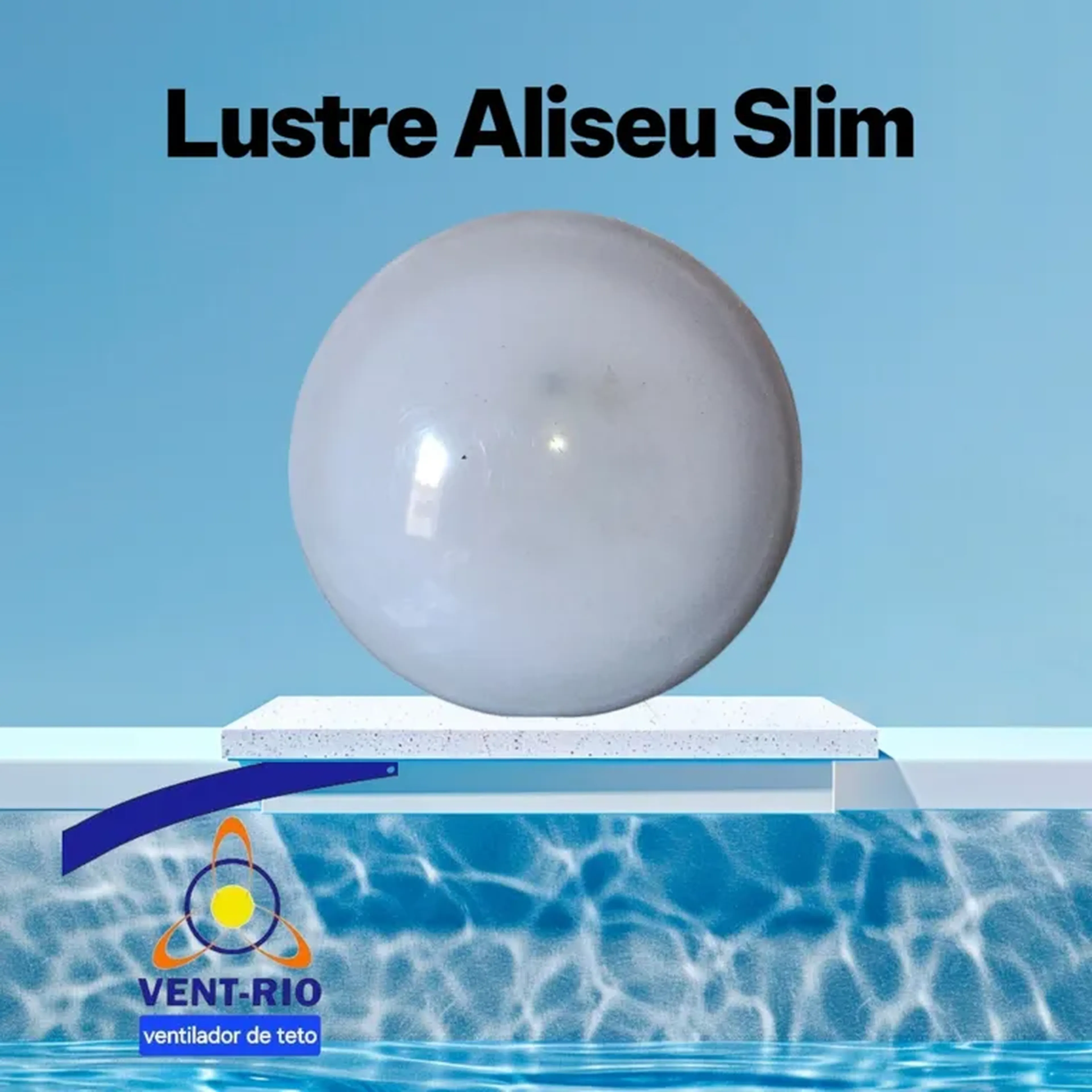 Lustre Aliseu Slim led branco 127v imagem