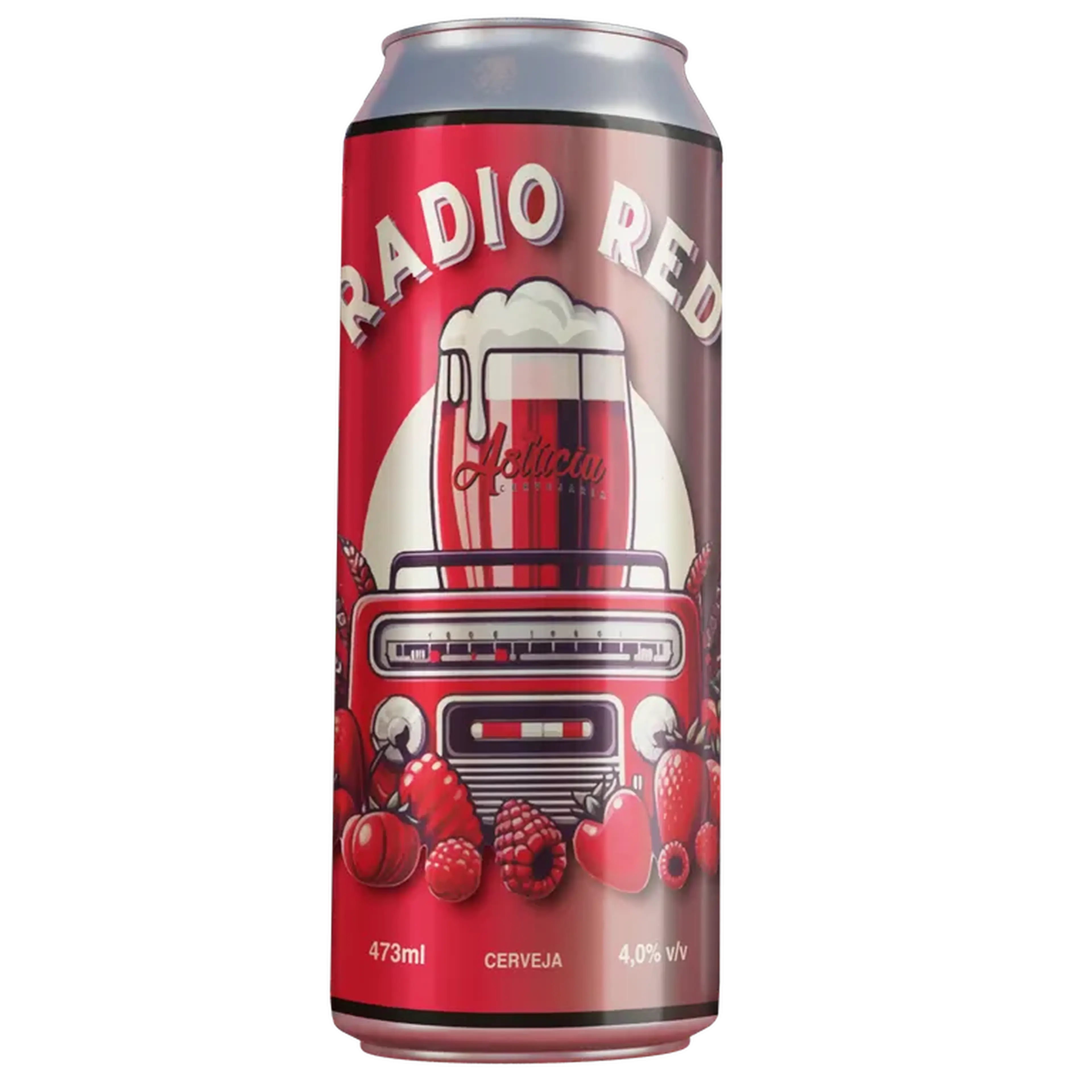 Cerveja Astúcia Radio Red - Catharina Sour - Lata 473ml imagem