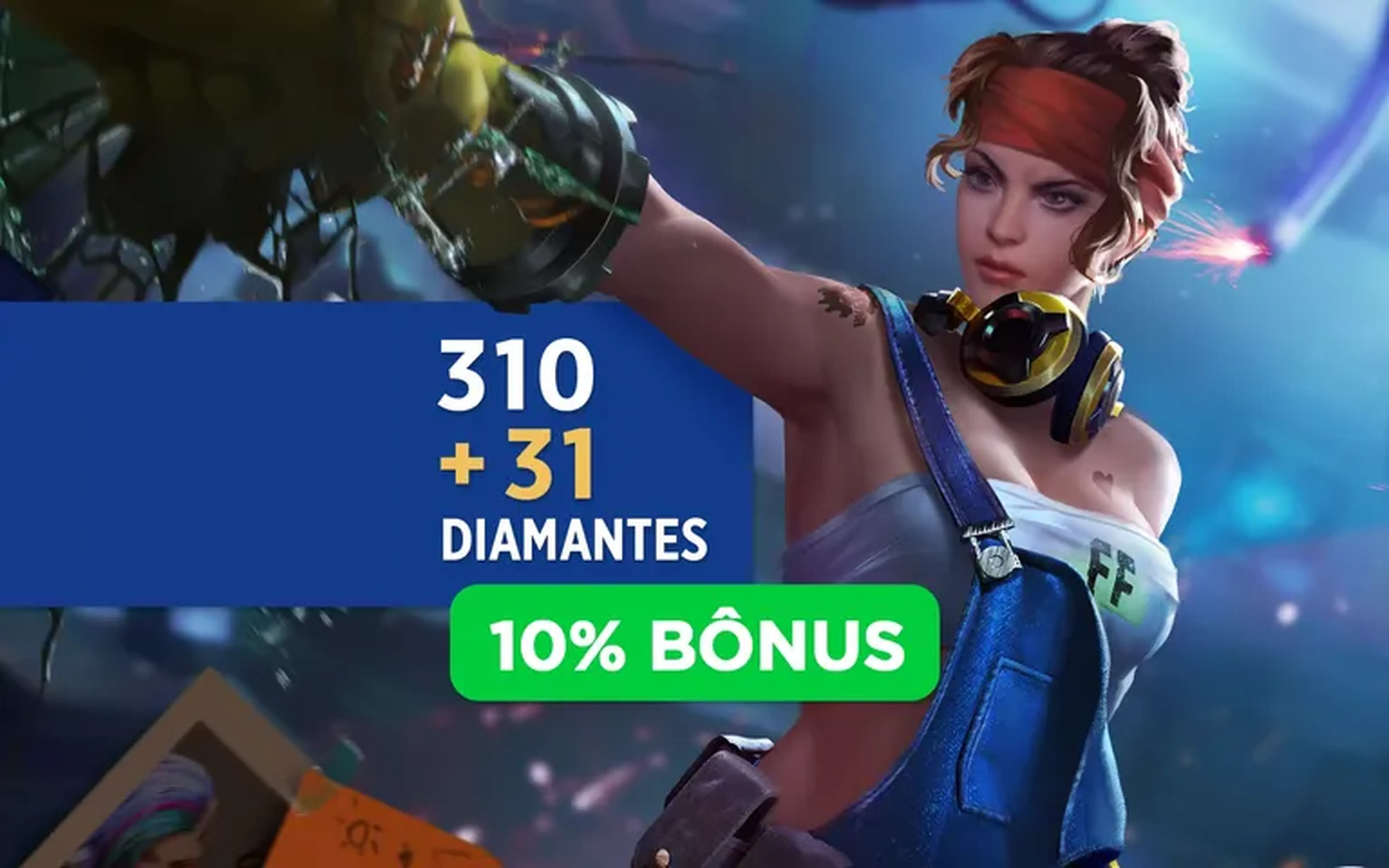 Free Fire - 310 Diamantes +10% de Bônus imagem