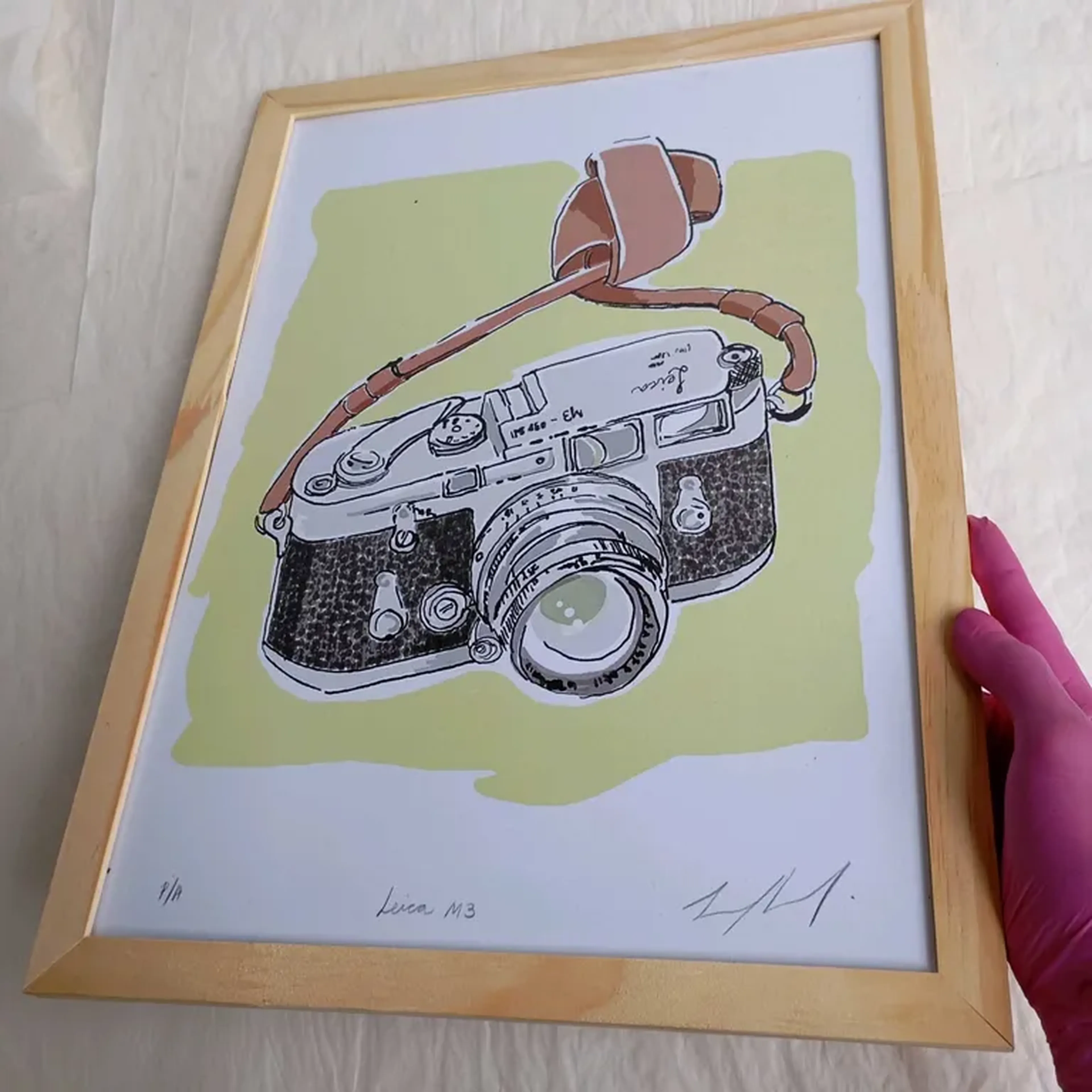 We Love Cameras - Leica M3 - 30x42 cm moldura plana imagem