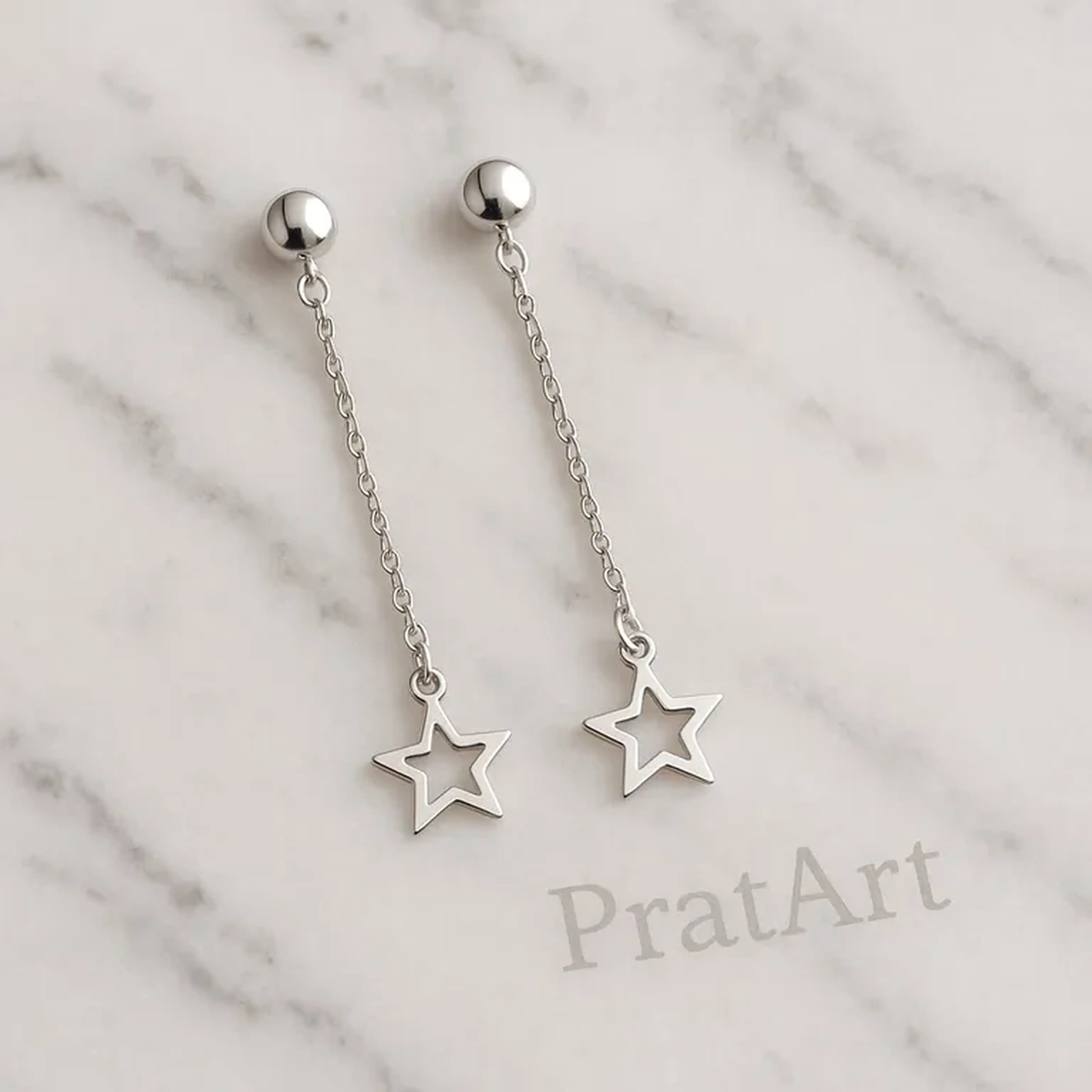 Brinco corrente com estrela imagem