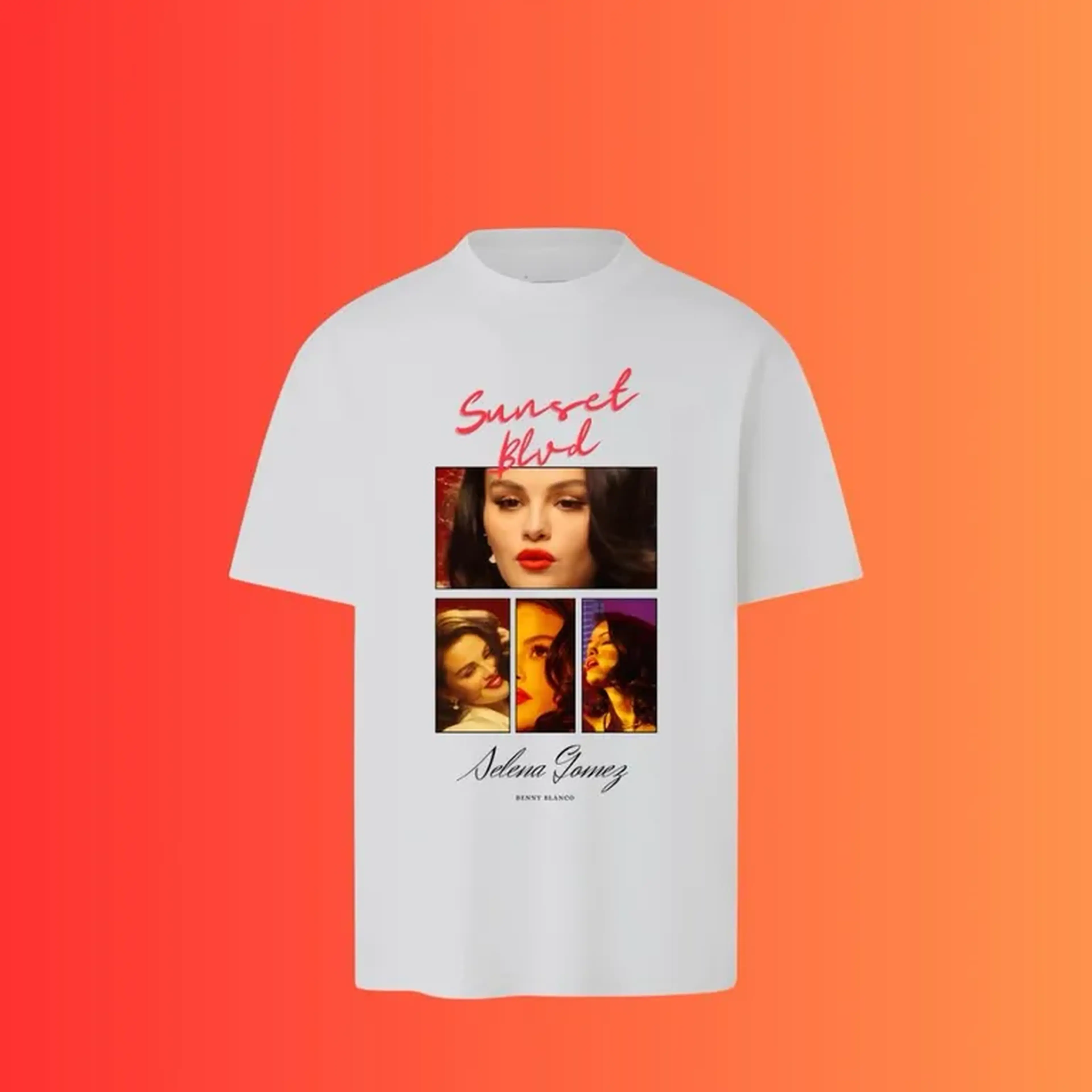 Camiseta Branca Selena Gomez imagem