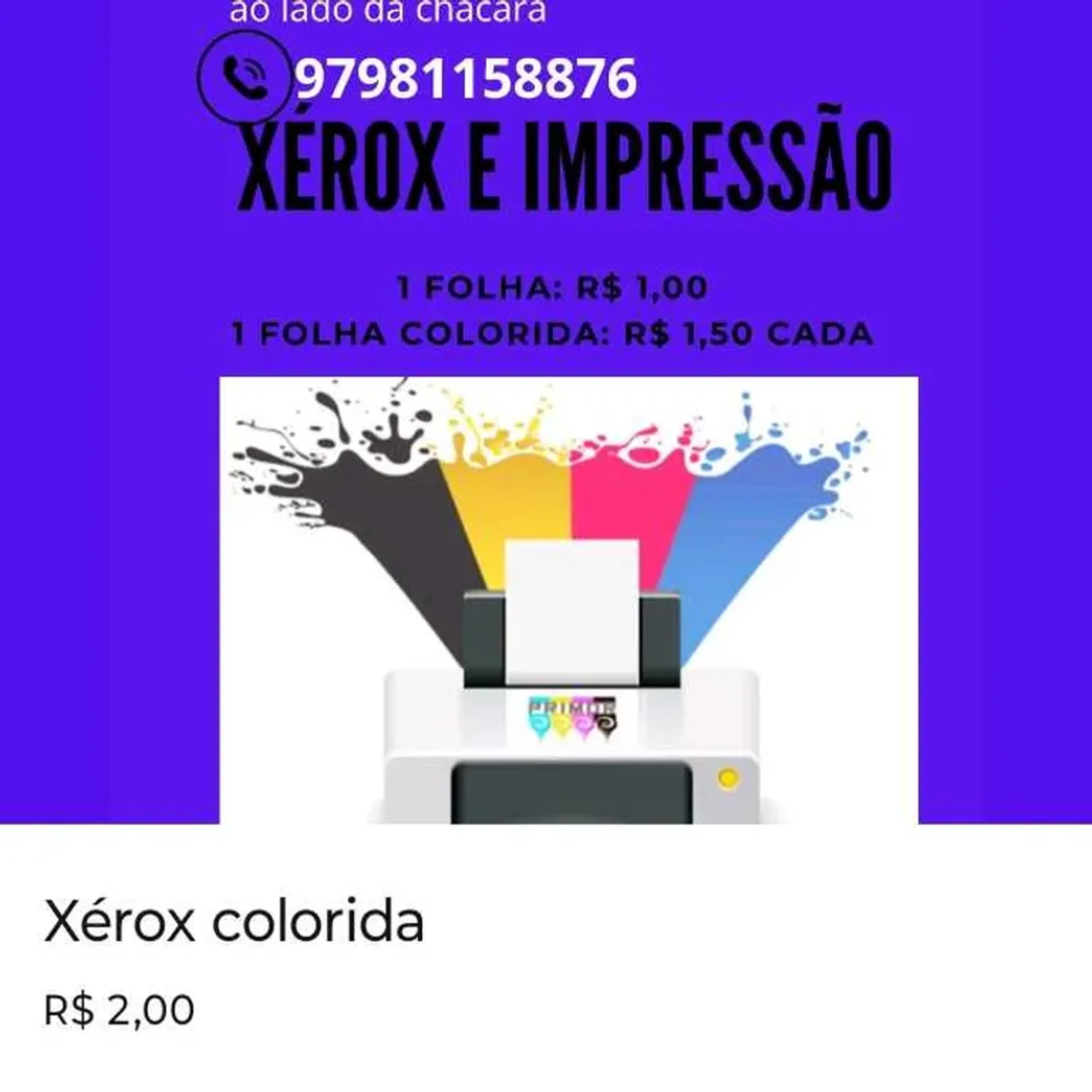 xérox colorida imagem