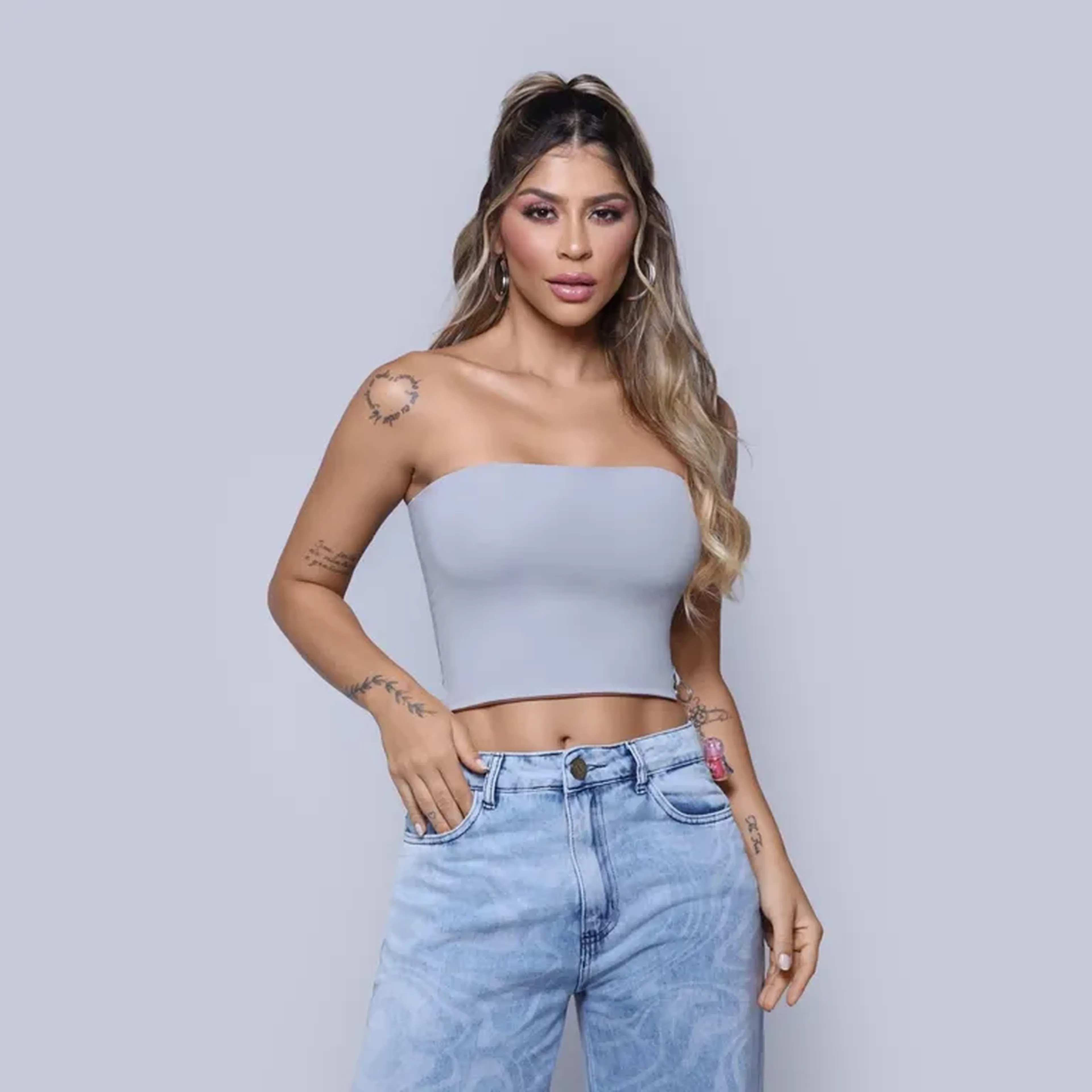 Lip tube gross 2 em 1 Cinza-Marrom imagem