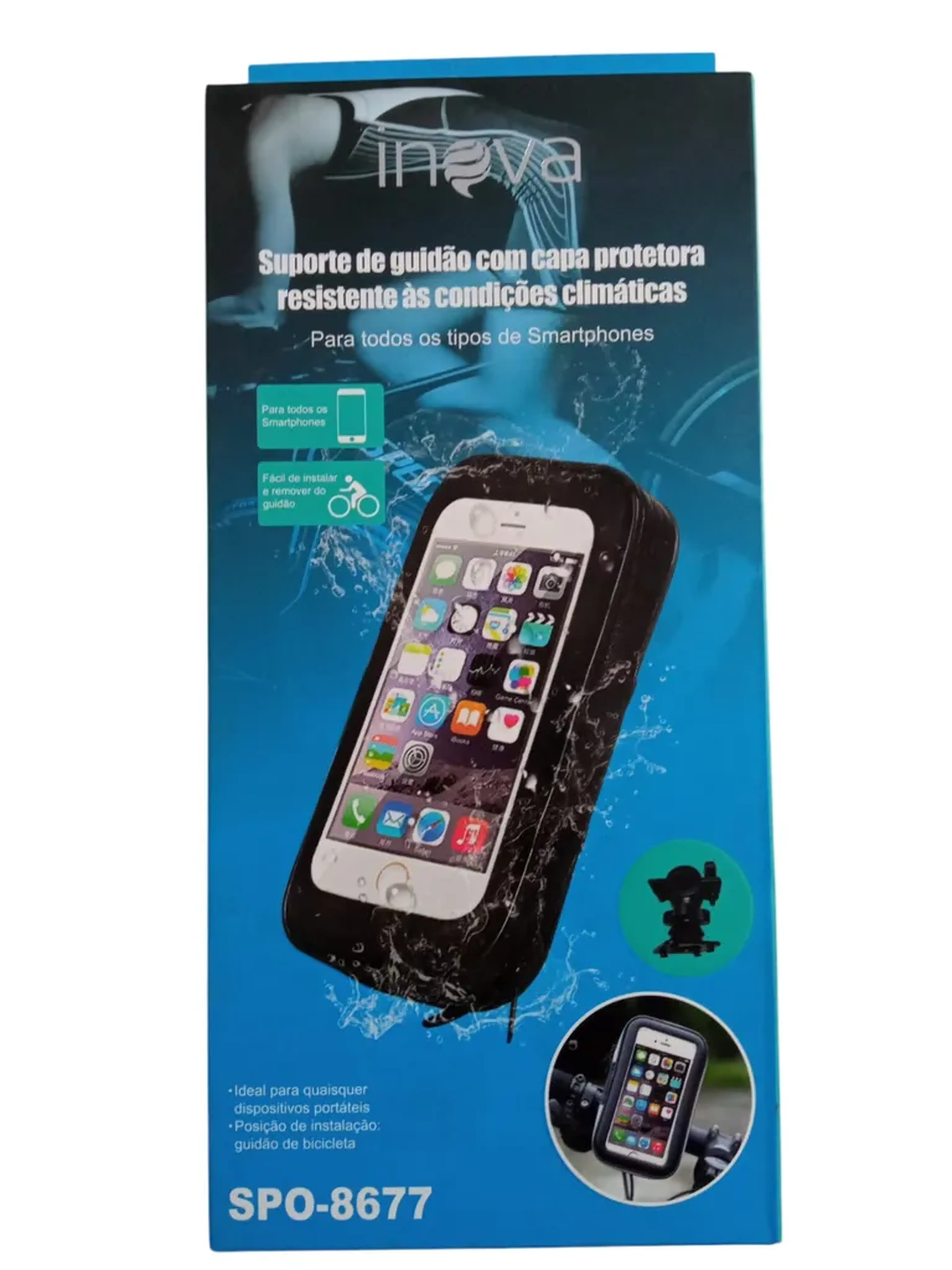 SUPORTE DE GUIDÃO COM CAPA PROTETORA (CELULAR) imagem