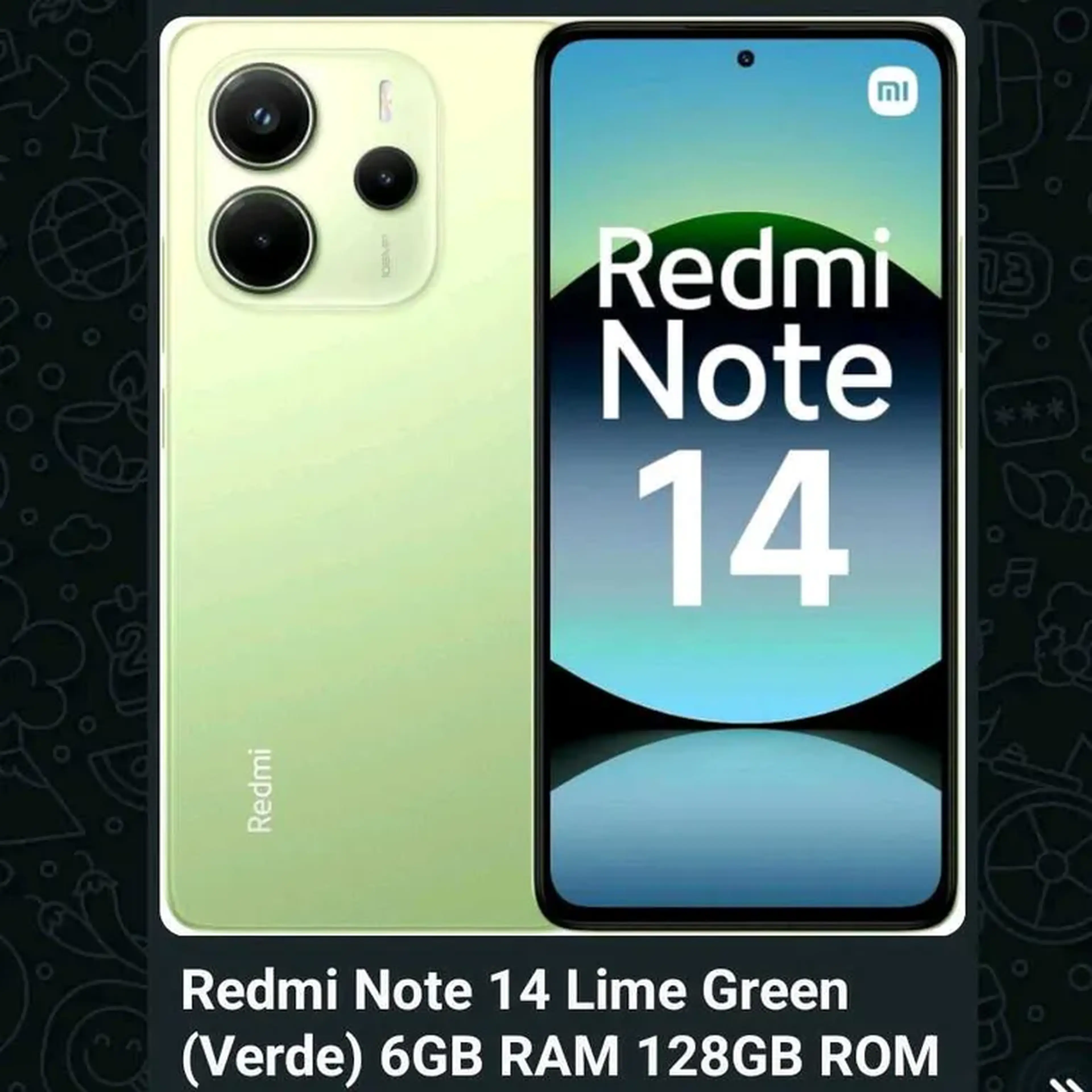 Redmi Note 14 6 Ram 128 Lime Green imagem