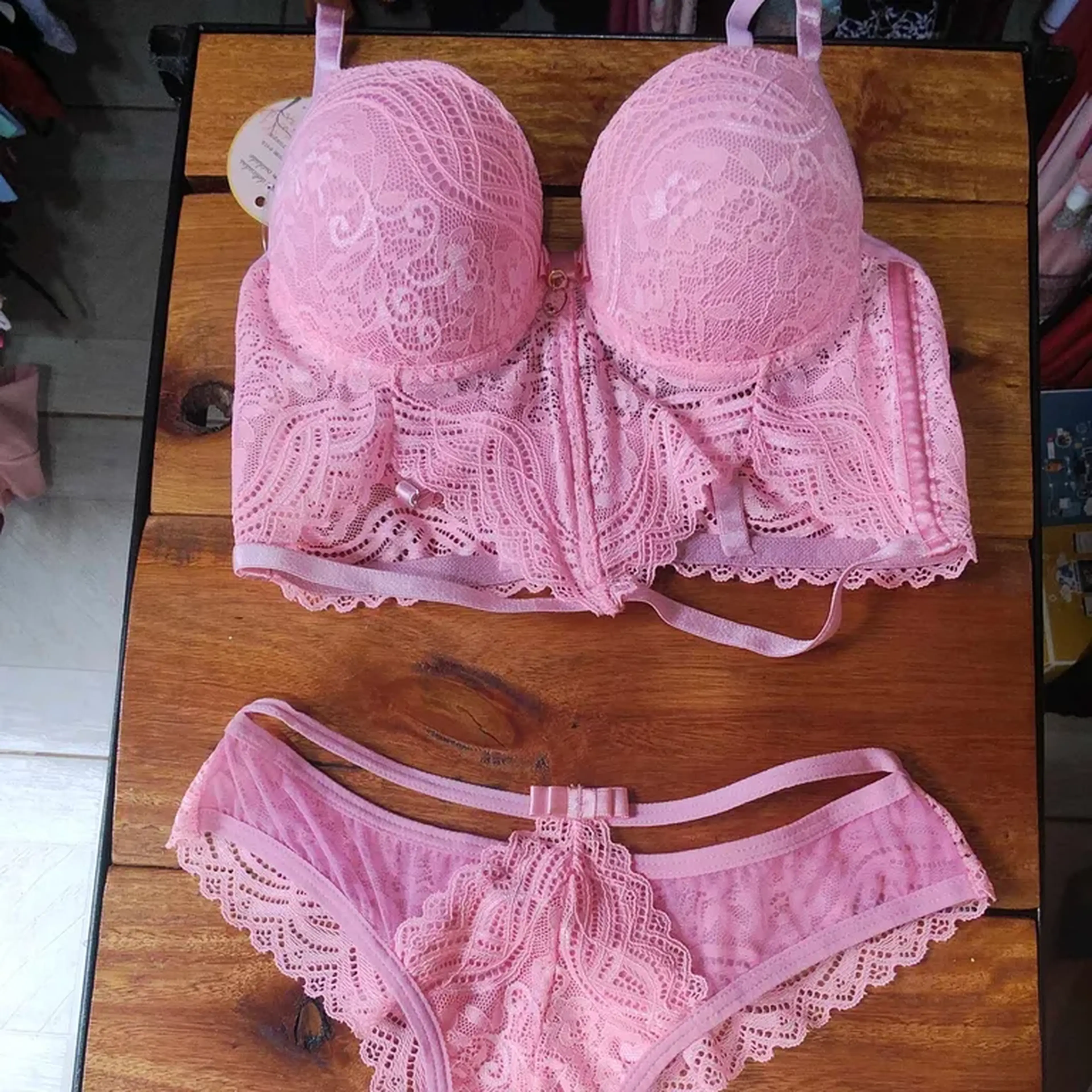 conjunto com persex ( calcinha+sutiã+persex) imagem
