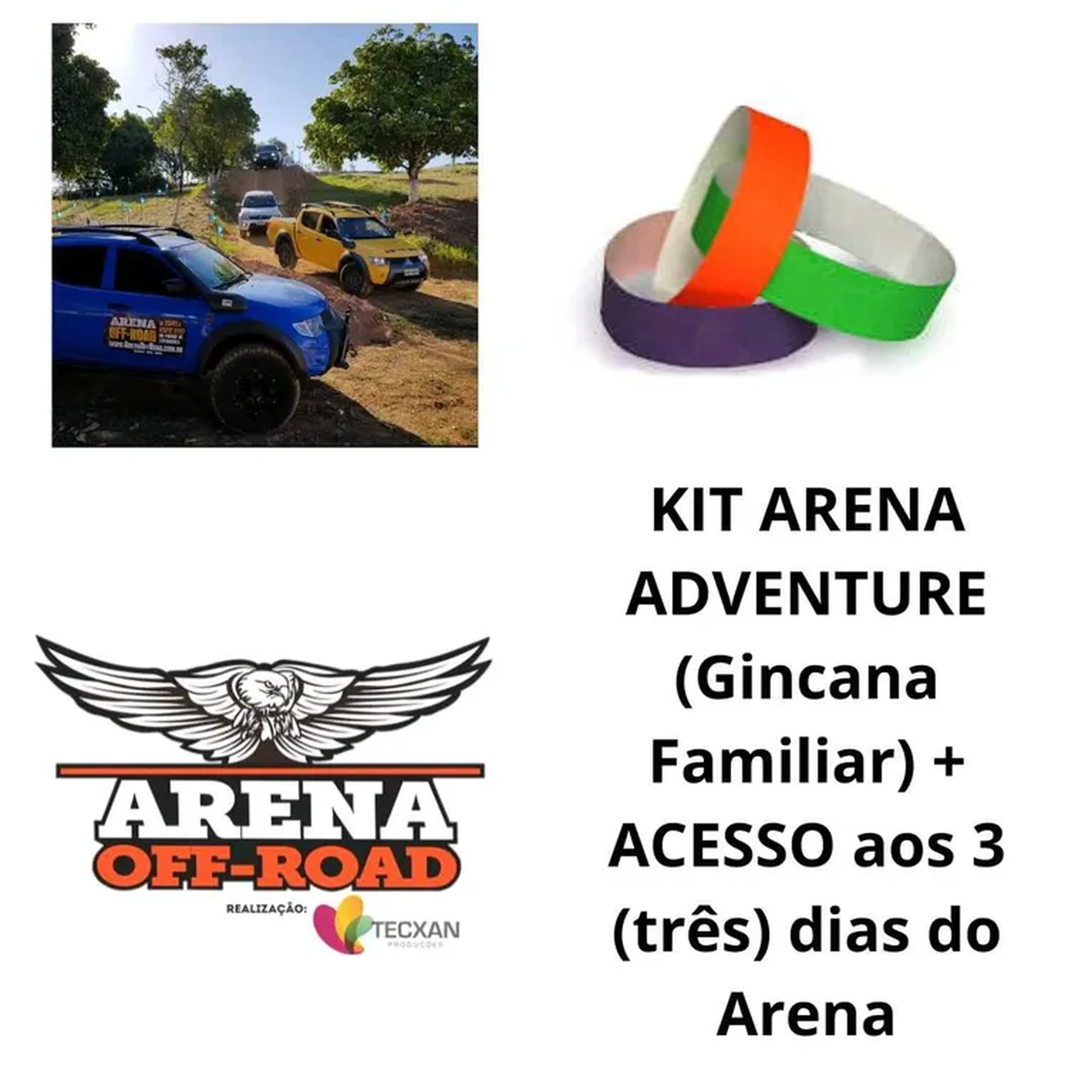 KIT ARENA ADVENTURE (GINCANA FAMÍLIAR) COM ACESSO AO ARENA imagem