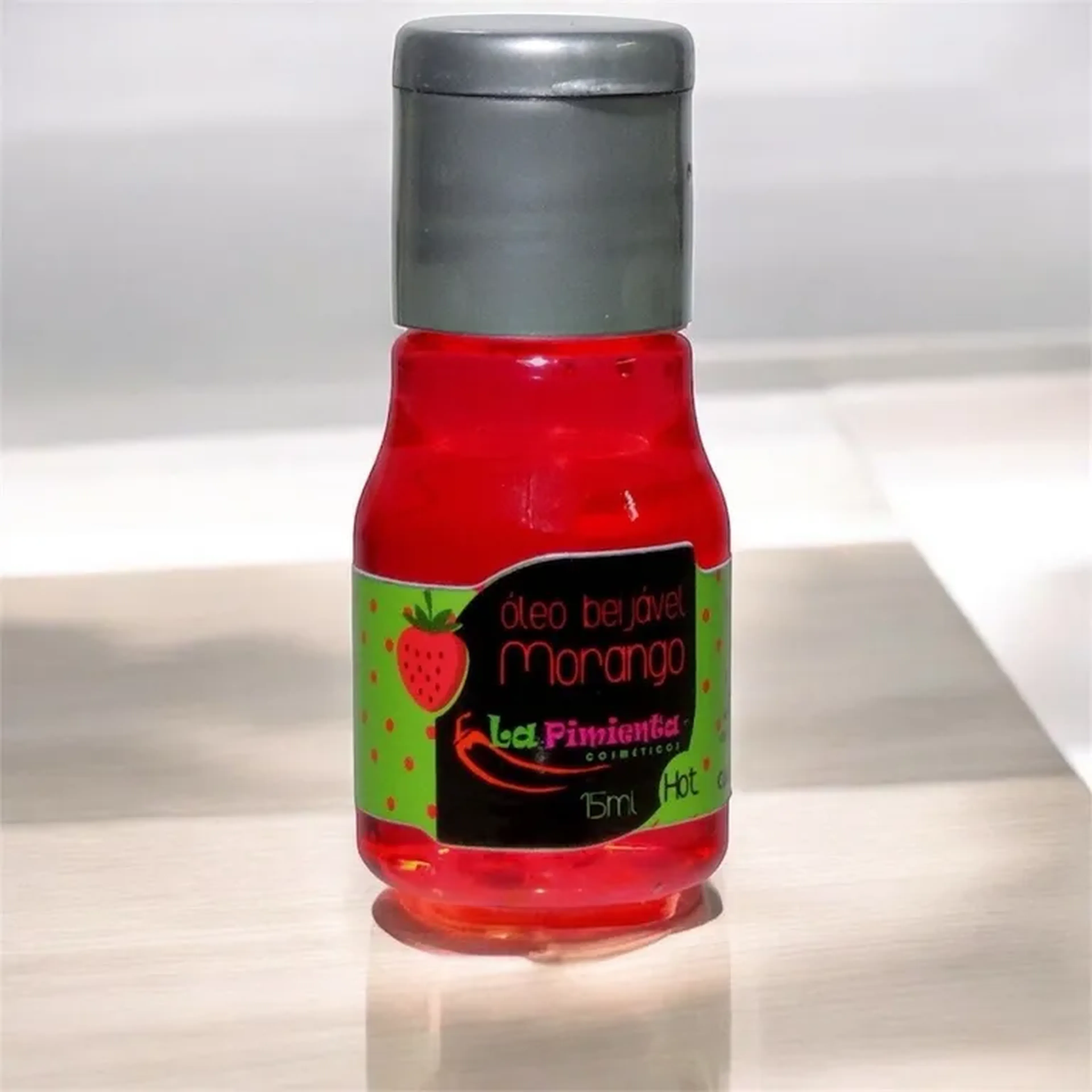 ÓLEO BEIJÁVEL HOT LA PIMIENTA 15ML MORANGO imagem