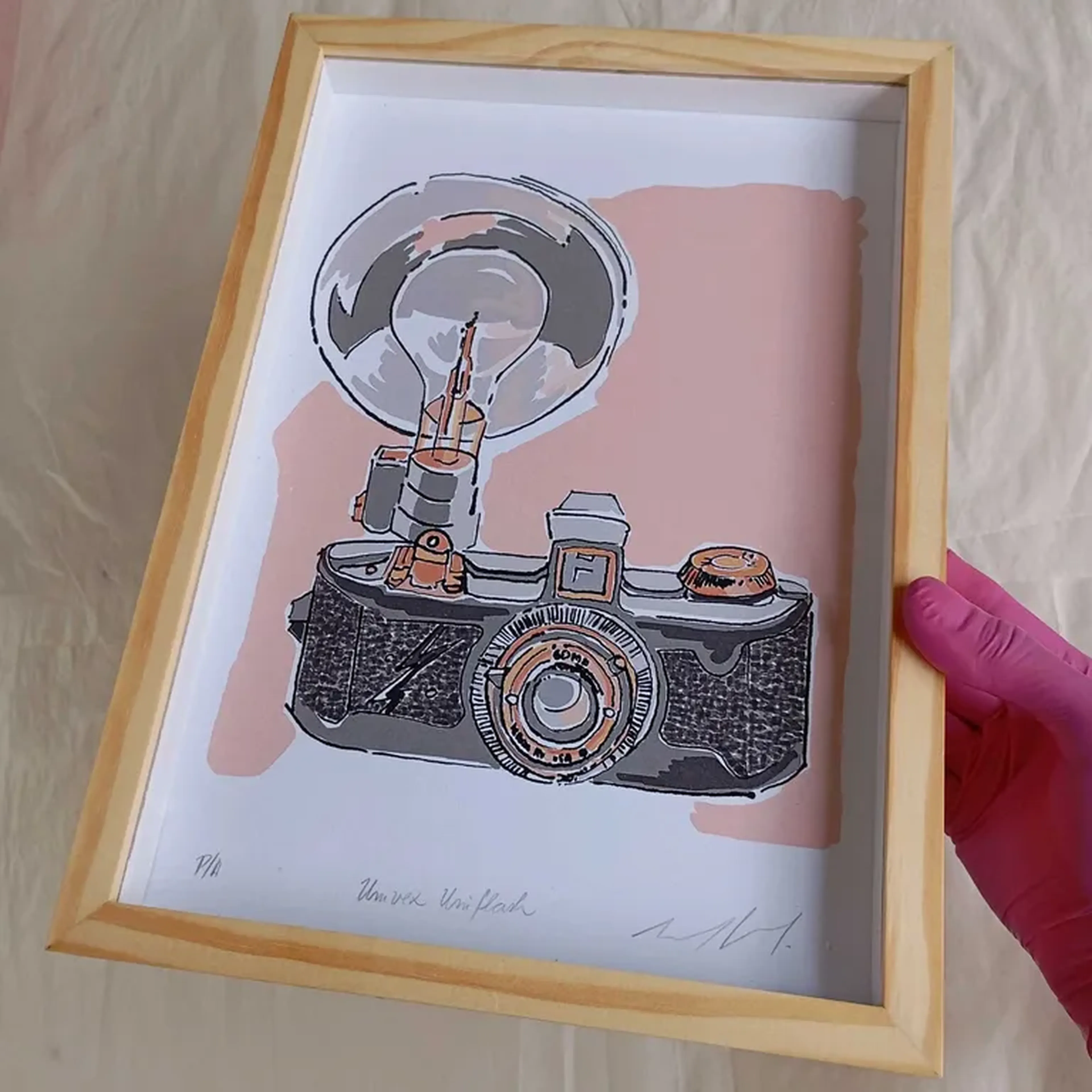 We Love Cameras - Uniflash - 21x30 cm moldura alta imagem