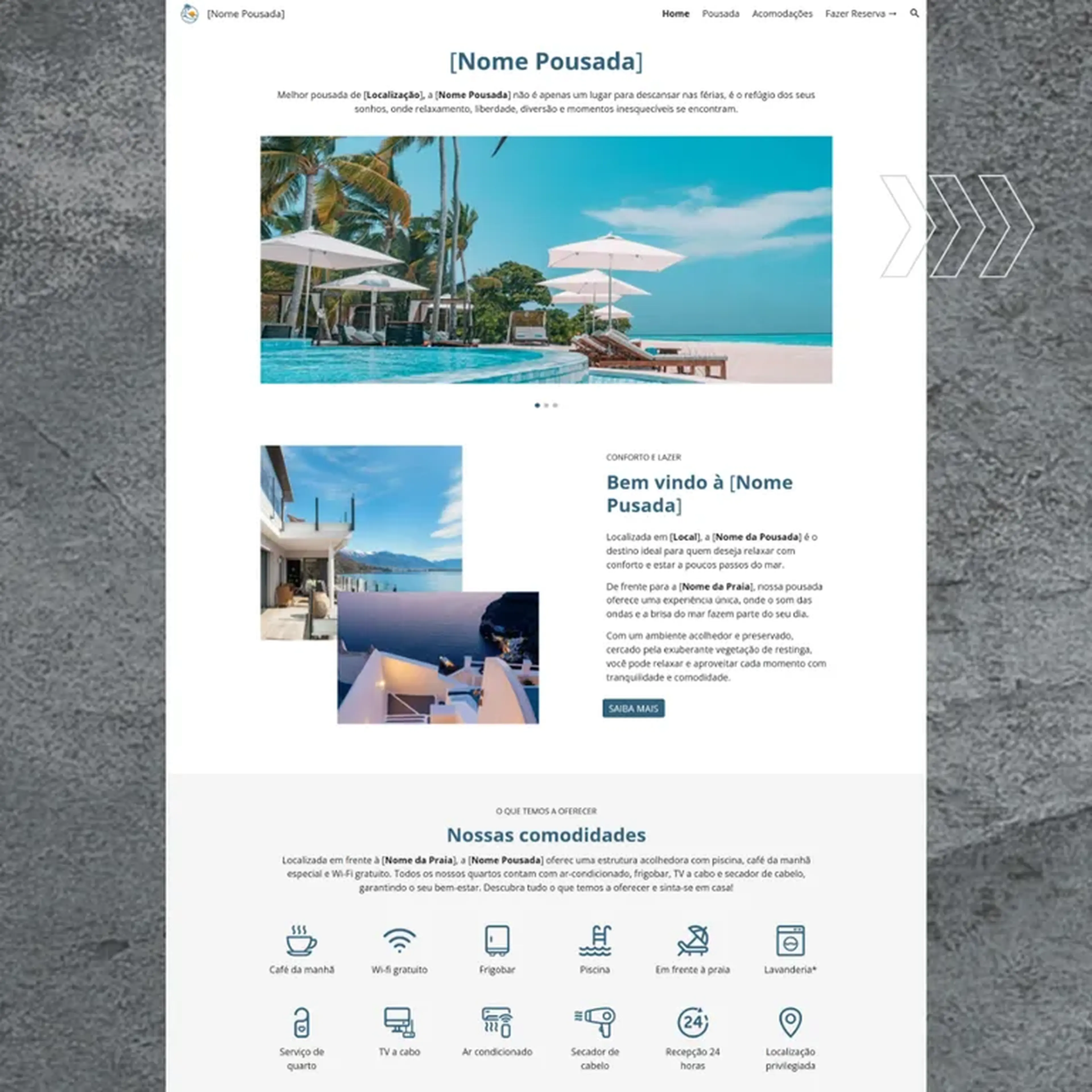 Template POUSADA Google Sites imagem