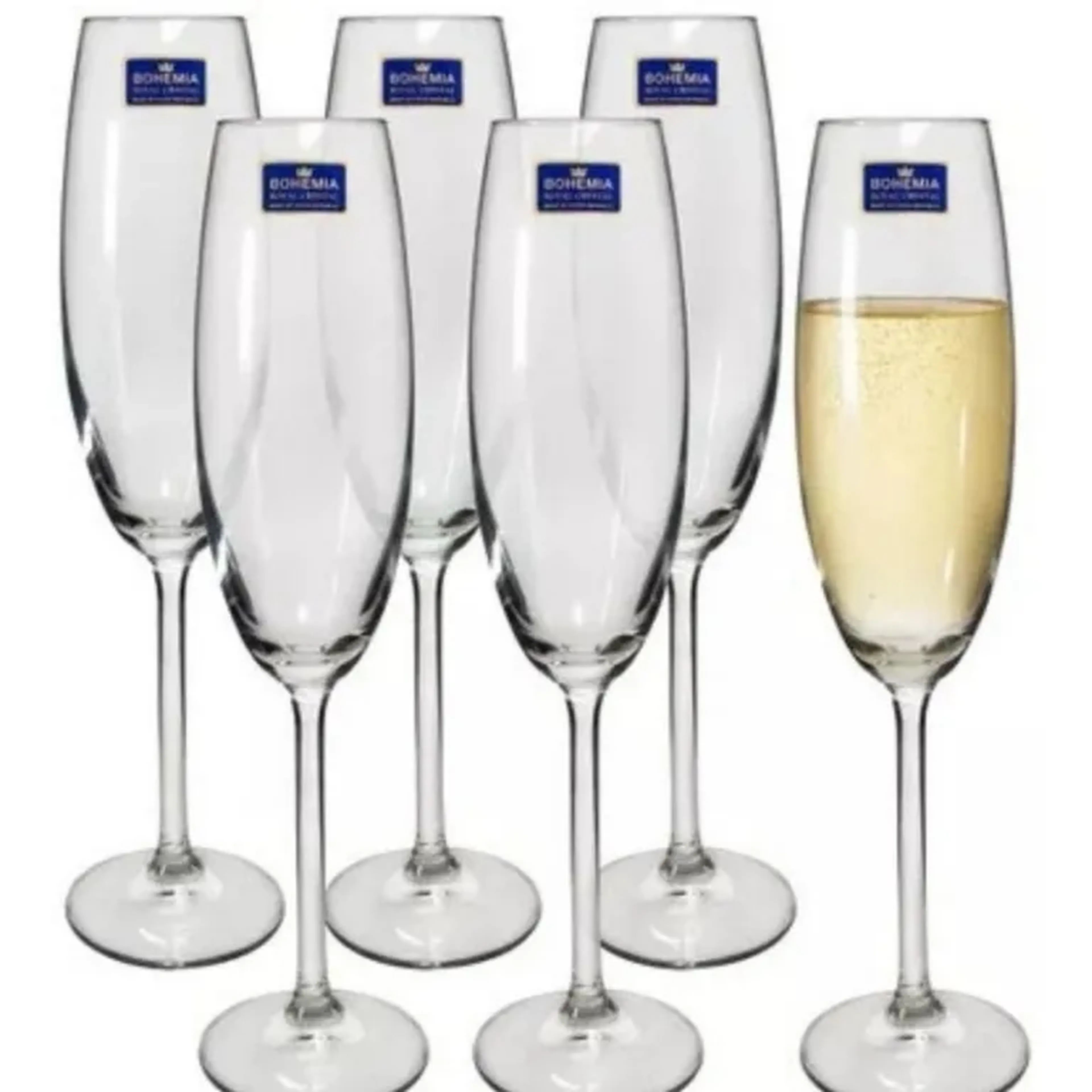 Jogo de Taças para Espumante de Cristal 220ml - 6 Peças imagem
