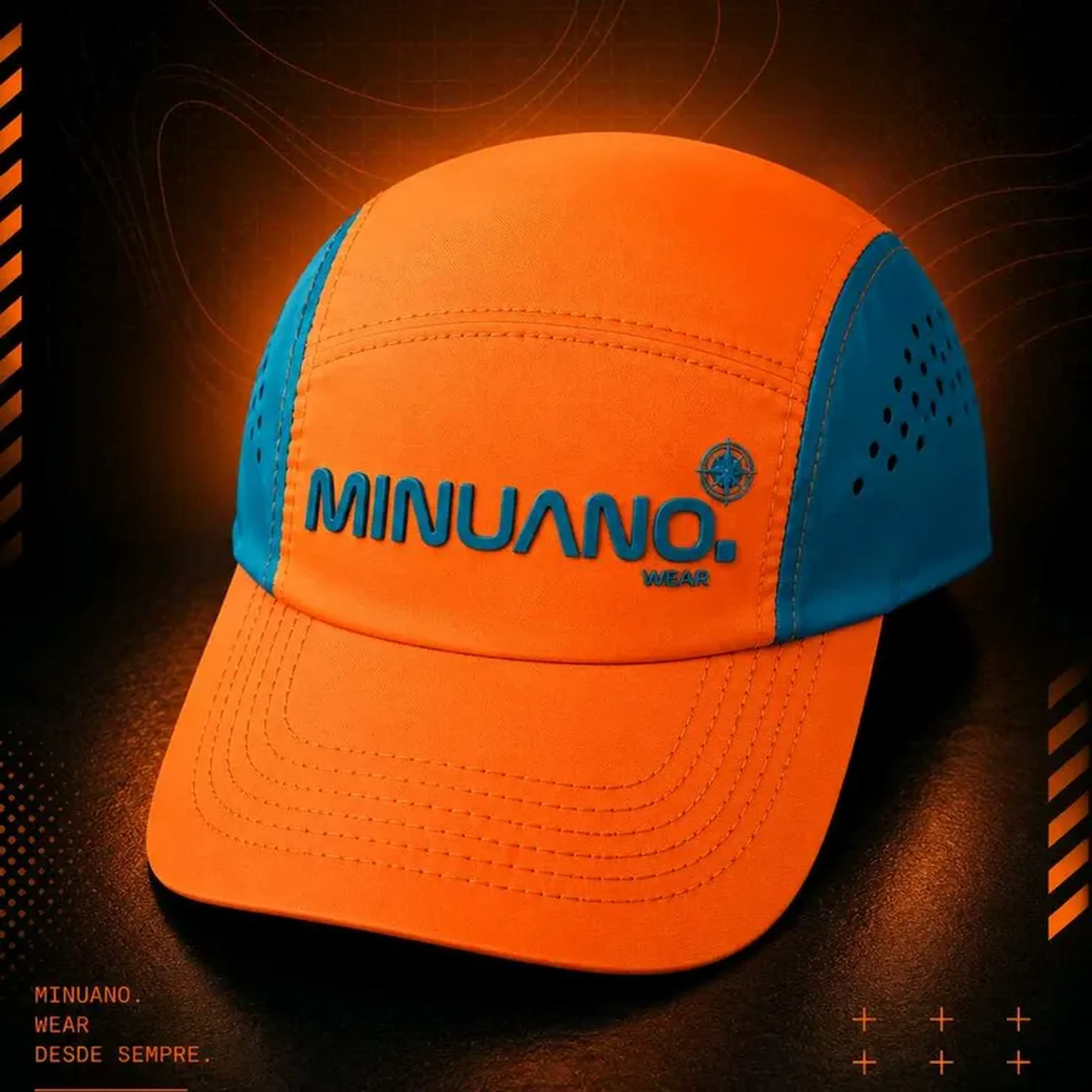 Boné Laranja Azul Minuano Wear imagem