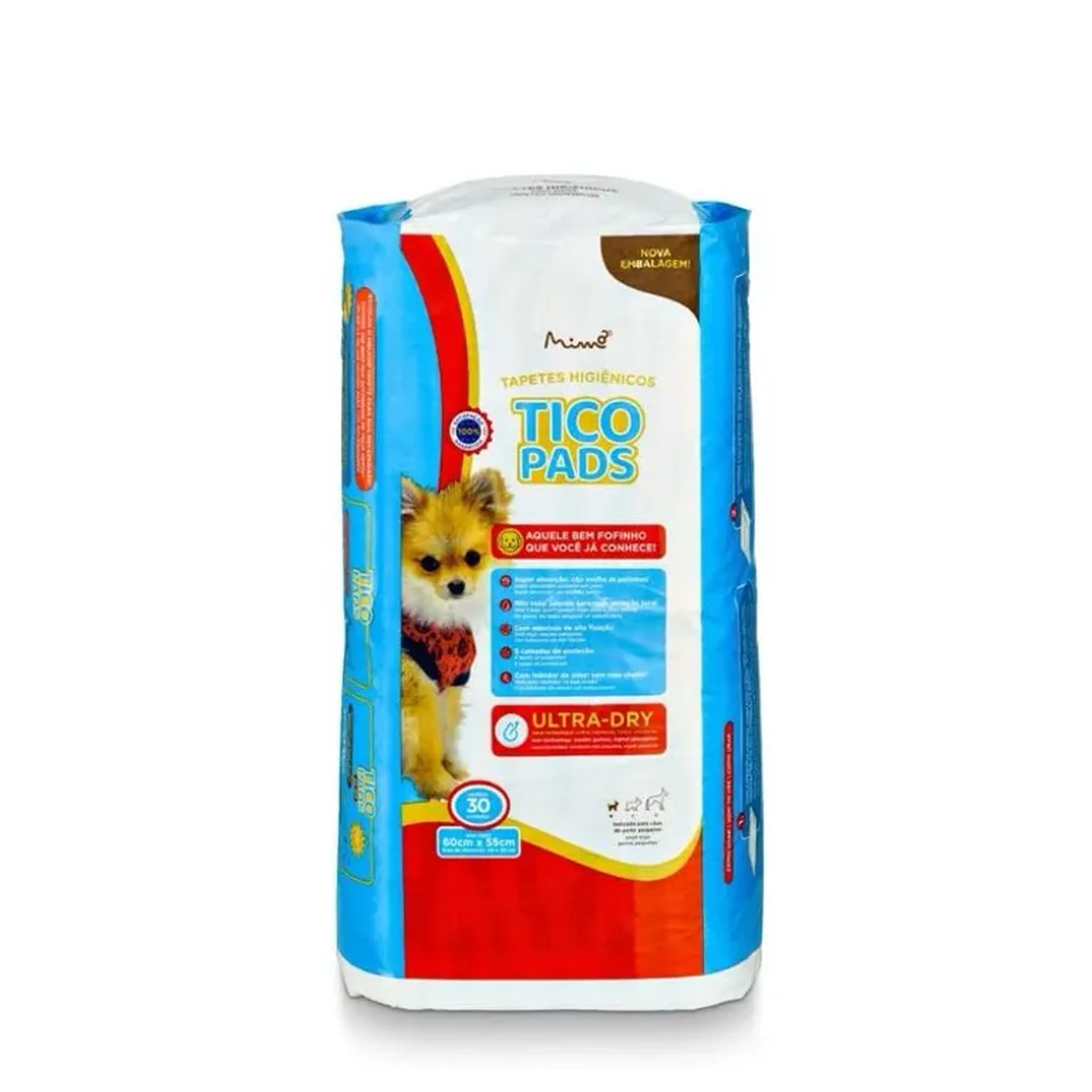 Tapete higiênico tico pads 60x55 30und imagem