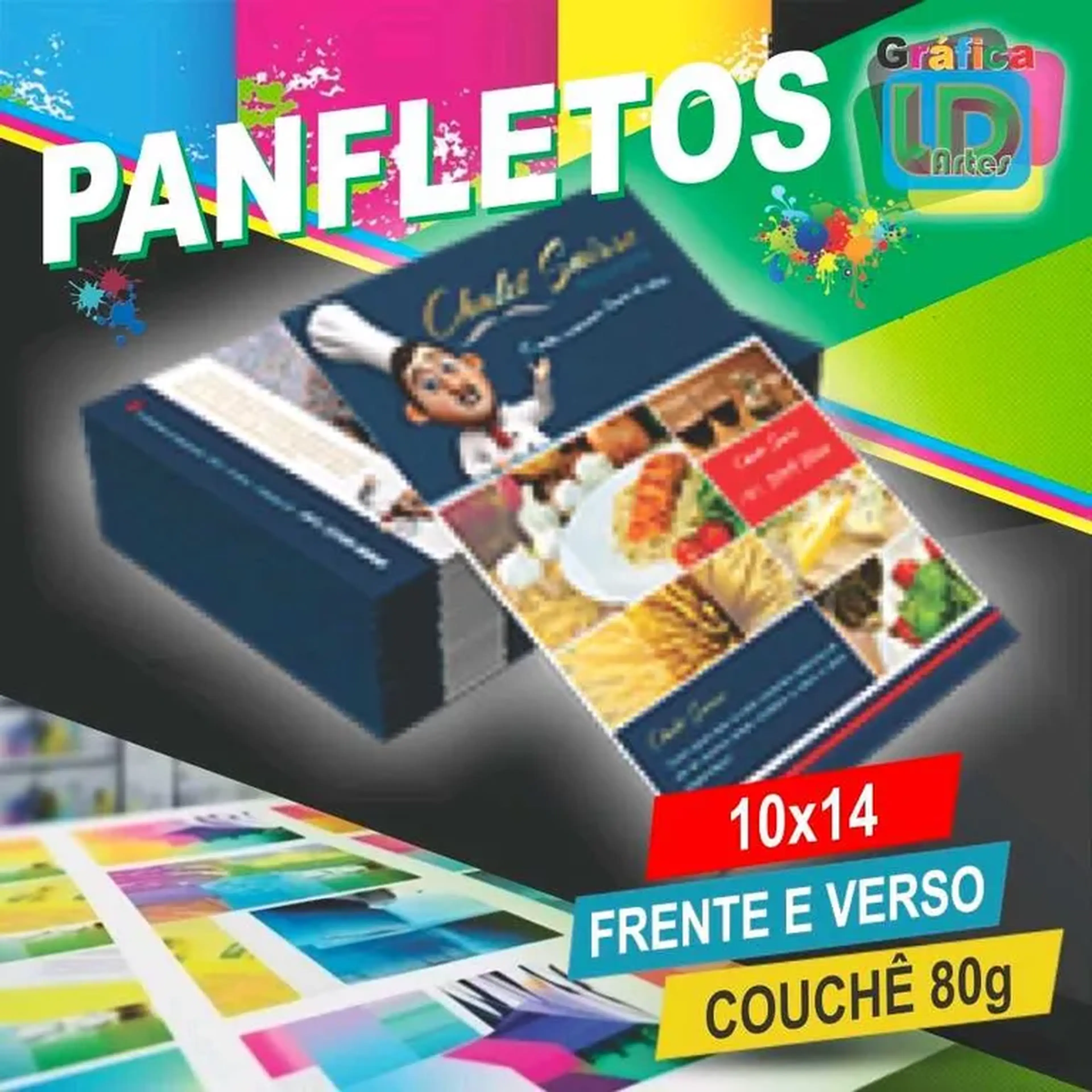 Panfletos 10x14 frente e verso imagem